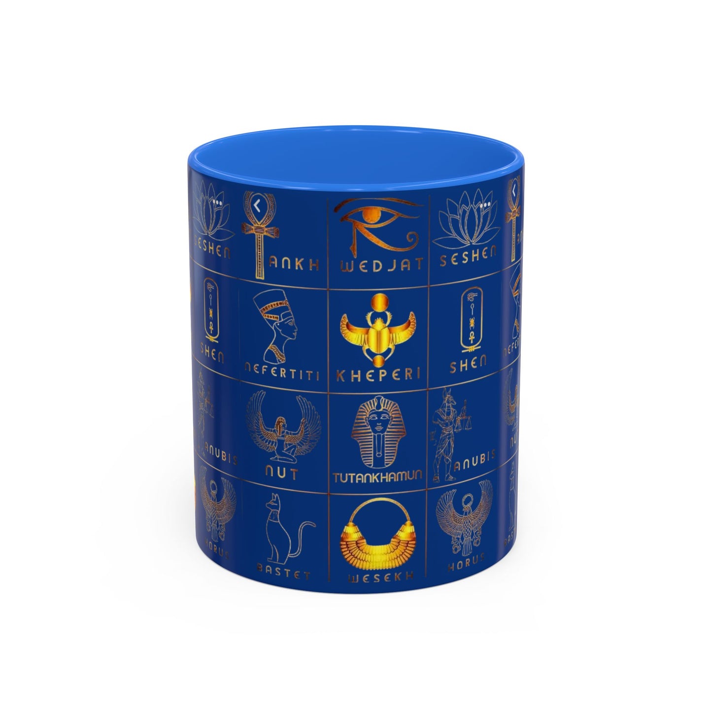 Egyptian Themed Mug, Colorful Coffee Cup, Unique Gift for Her, Art Print Mug, Home Decor, Office Tumbler, Coffee Lover Gift
