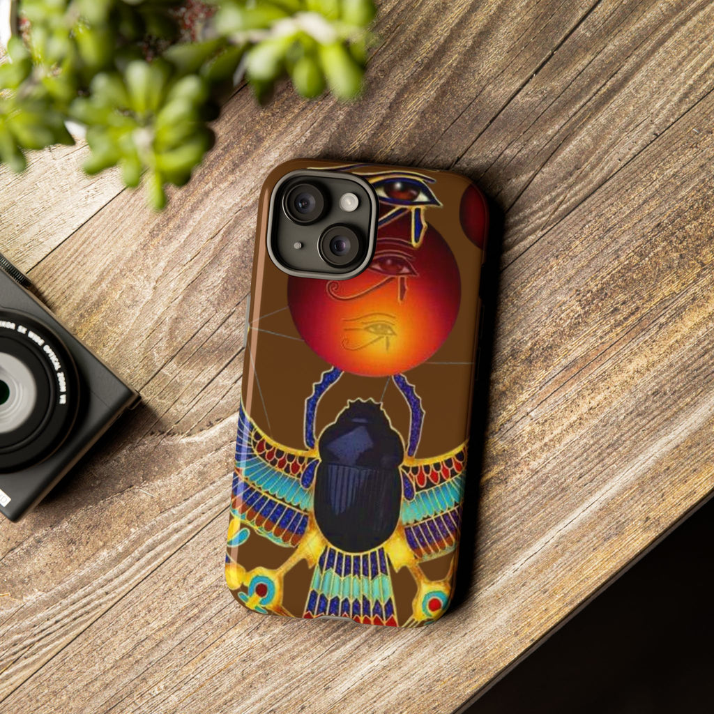 Egyptian Scarab Phone Case | Tough Cases for Unique Style, Protective Cases, Artistic Phone Covers, Gifts for Art Lovers