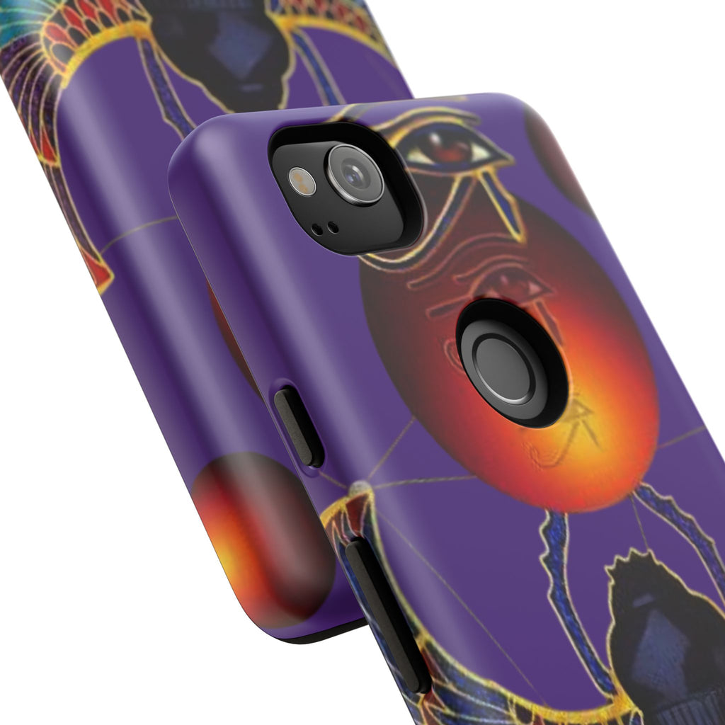 Colorful Phone Case with Egyptian-Inspired Design, Tough Cases for Gift, Phone Protection, Unique Accessories, Festival Style, Phone Cover