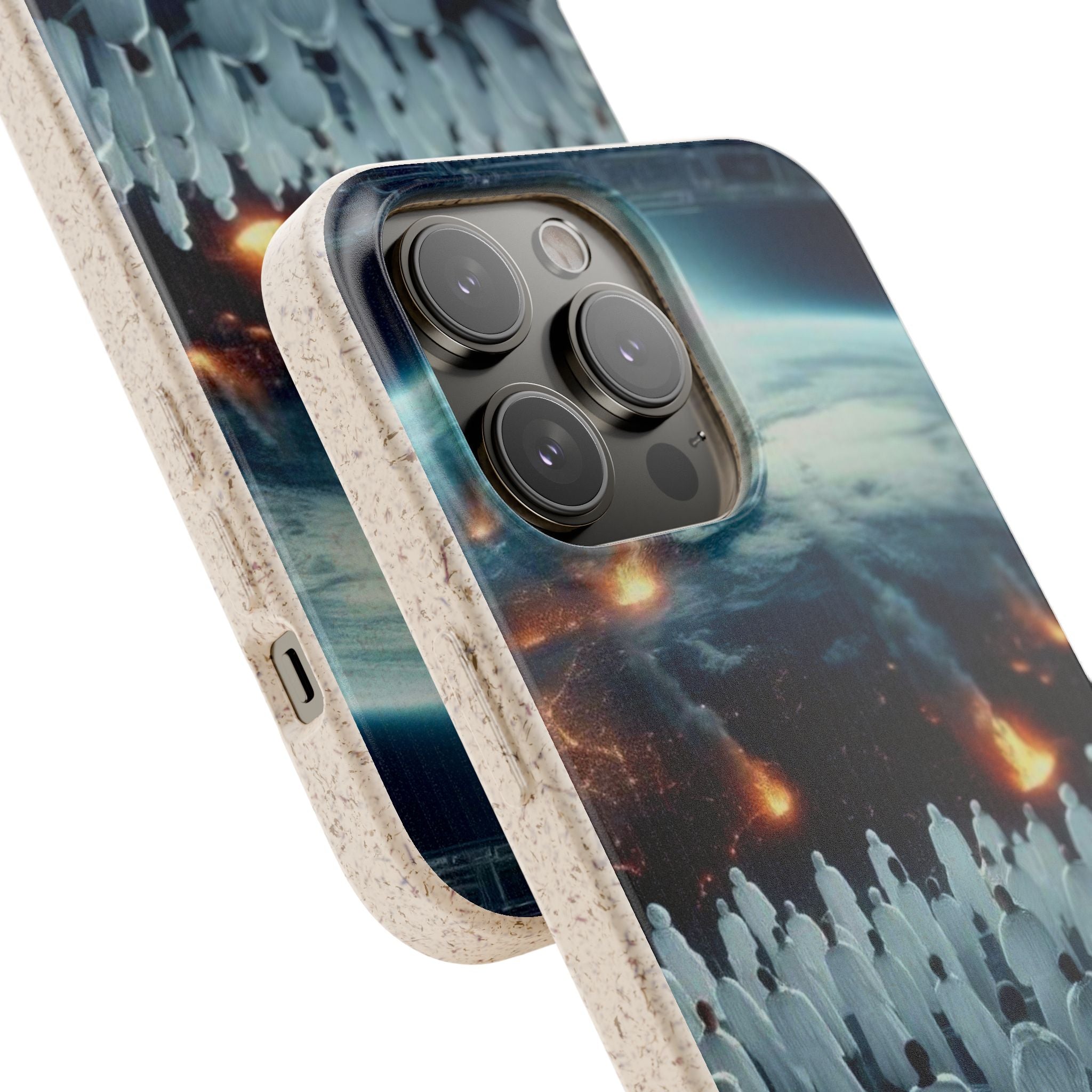 Galactic Gathering Biodegradable Phone Case - Eco-Friendly Cosmic Design