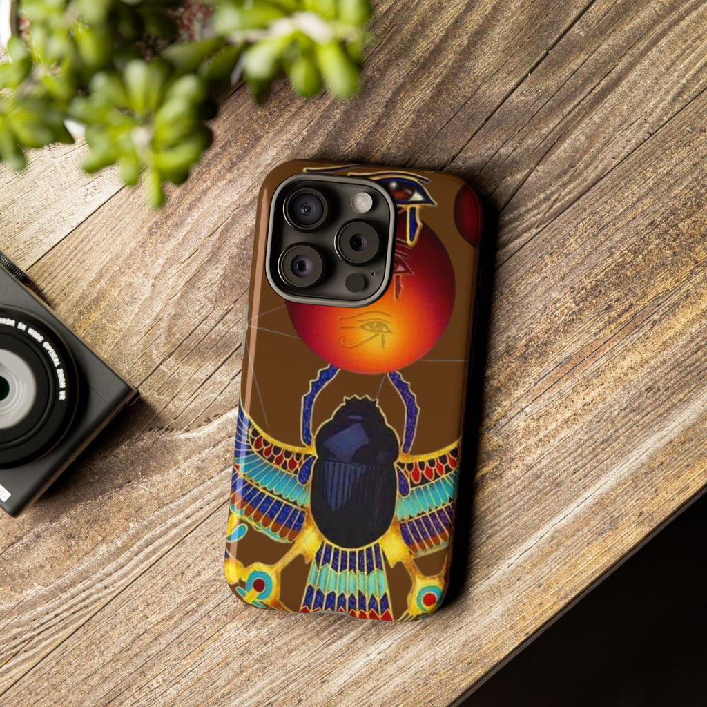 Egyptian Scarab Phone Case | Tough Cases for Unique Style, Protective Cases, Artistic Phone Covers, Gifts for Art Lovers