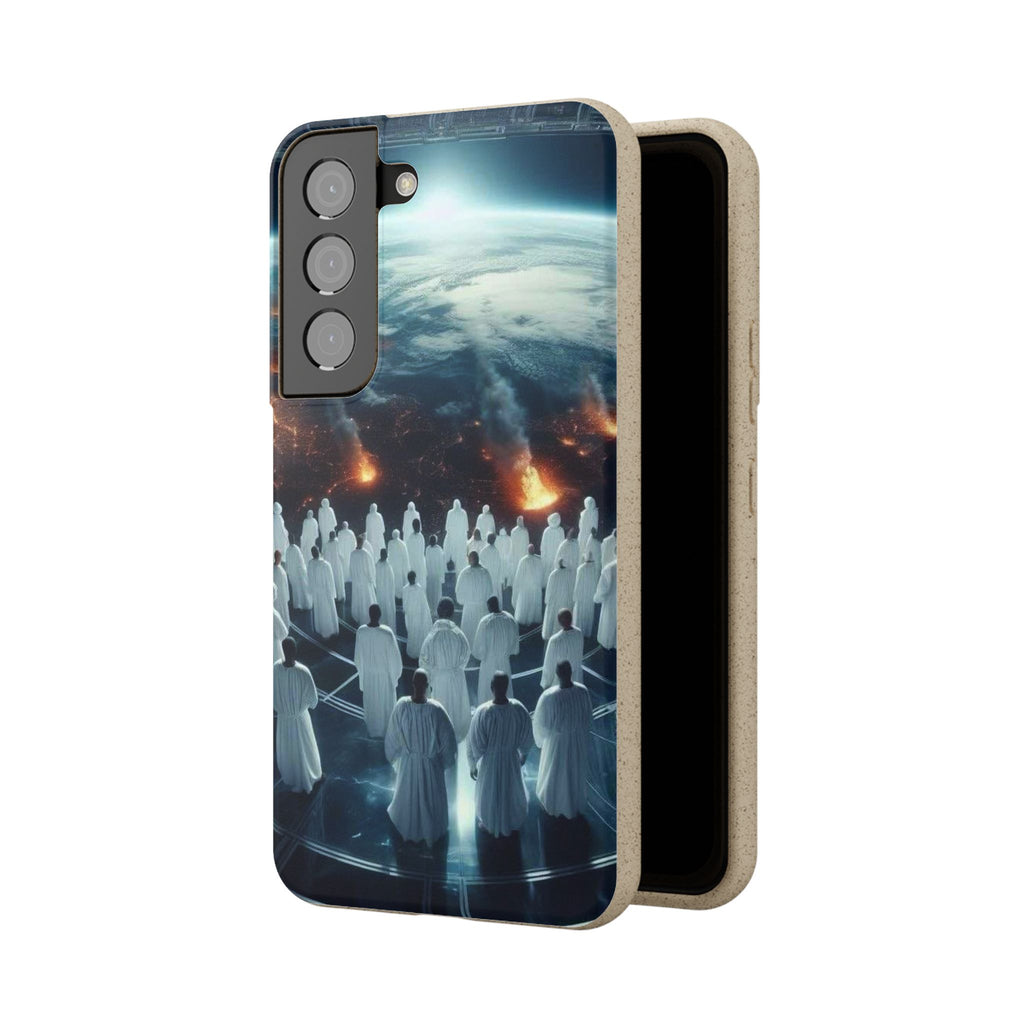 Galactic Gathering Biodegradable Phone Case - Eco-Friendly Cosmic Design