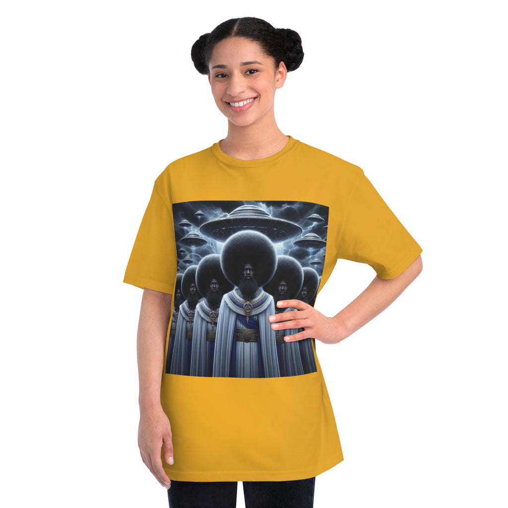 Organic Unisex Classic T-Shirt with Space-Inspired Design, Artistic Tee for Trendsetters, Unique Gift, Comfortable Wear, Cosmic Fashion