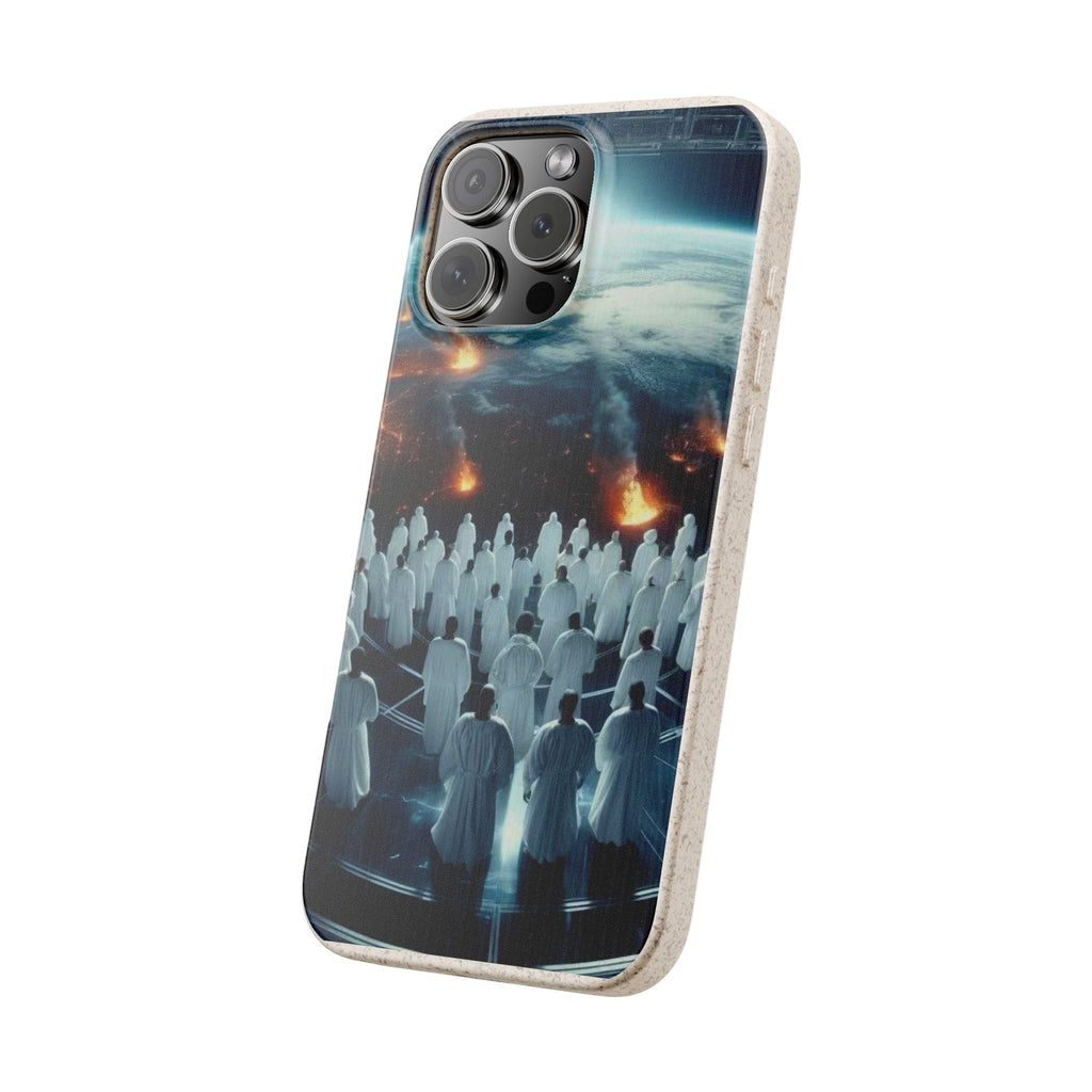 Galactic Gathering Biodegradable Phone Case - Eco-Friendly Cosmic Design