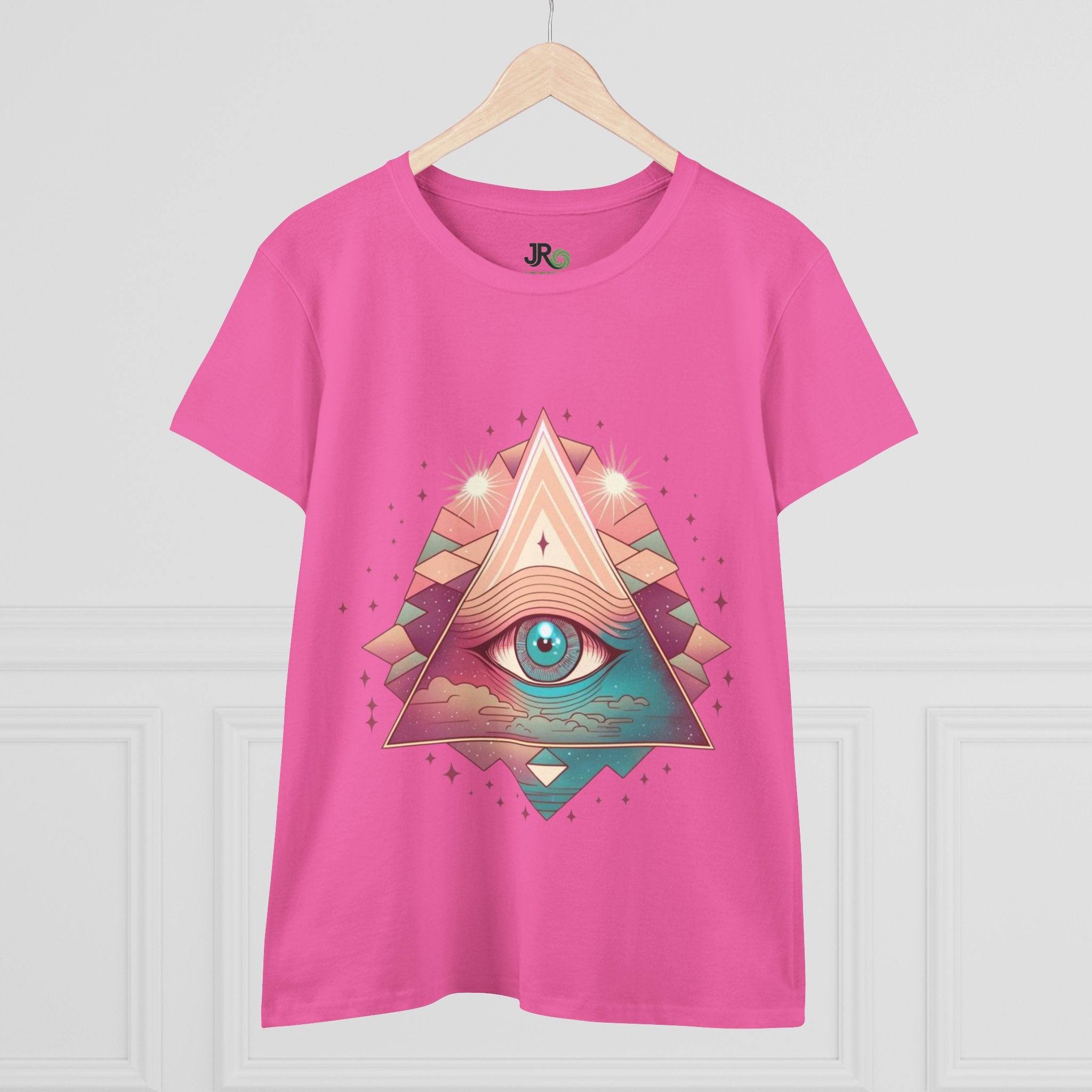 Mystical Eye Graphic Tee, Boho T-Shirt for Women, Casual Summer Shirt, Symbolic Gift, Unique Festival Wear, Psychedelic Apparel