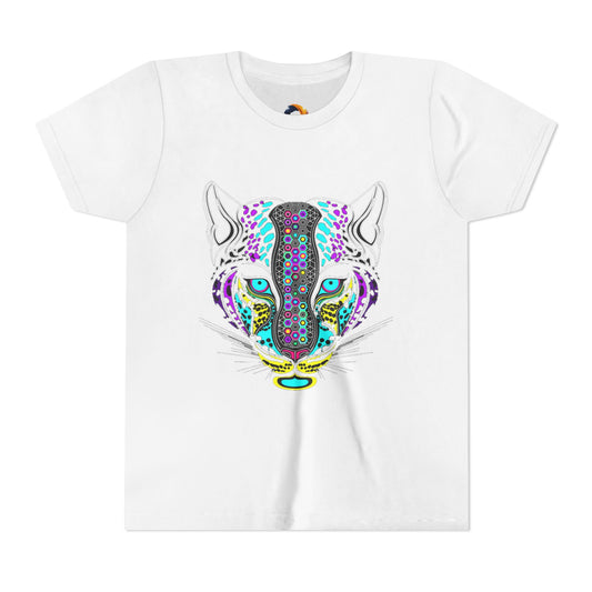 Colorful Tiger Youth Tee, Trendy Kids Shirt, Animal Lover Gift, Fun Birthday Apparel, Unique Graphic Tee
