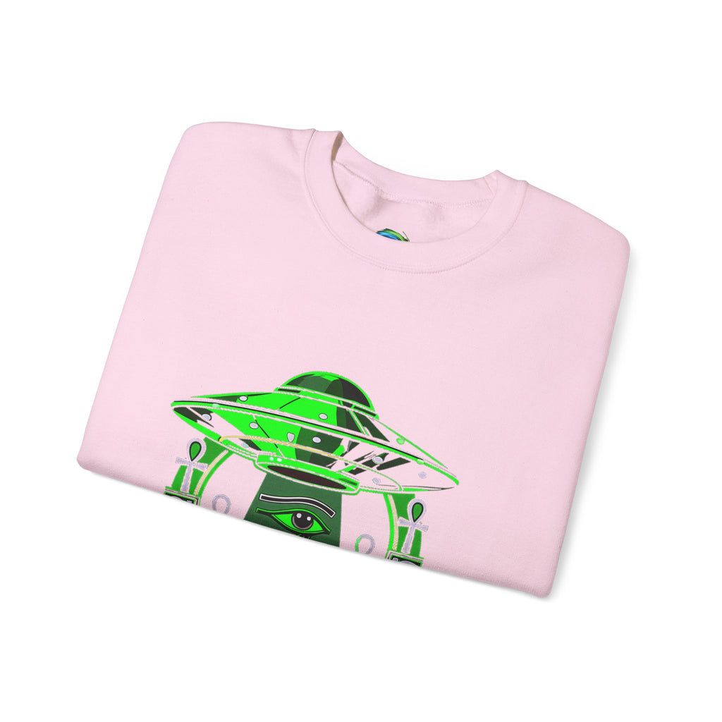 Alien Abduction Graphic Sweatshirt, Cozy Unisex Crewneck, UFO Lover Gift, Space-Themed Apparel, Casual Everyday Wear
