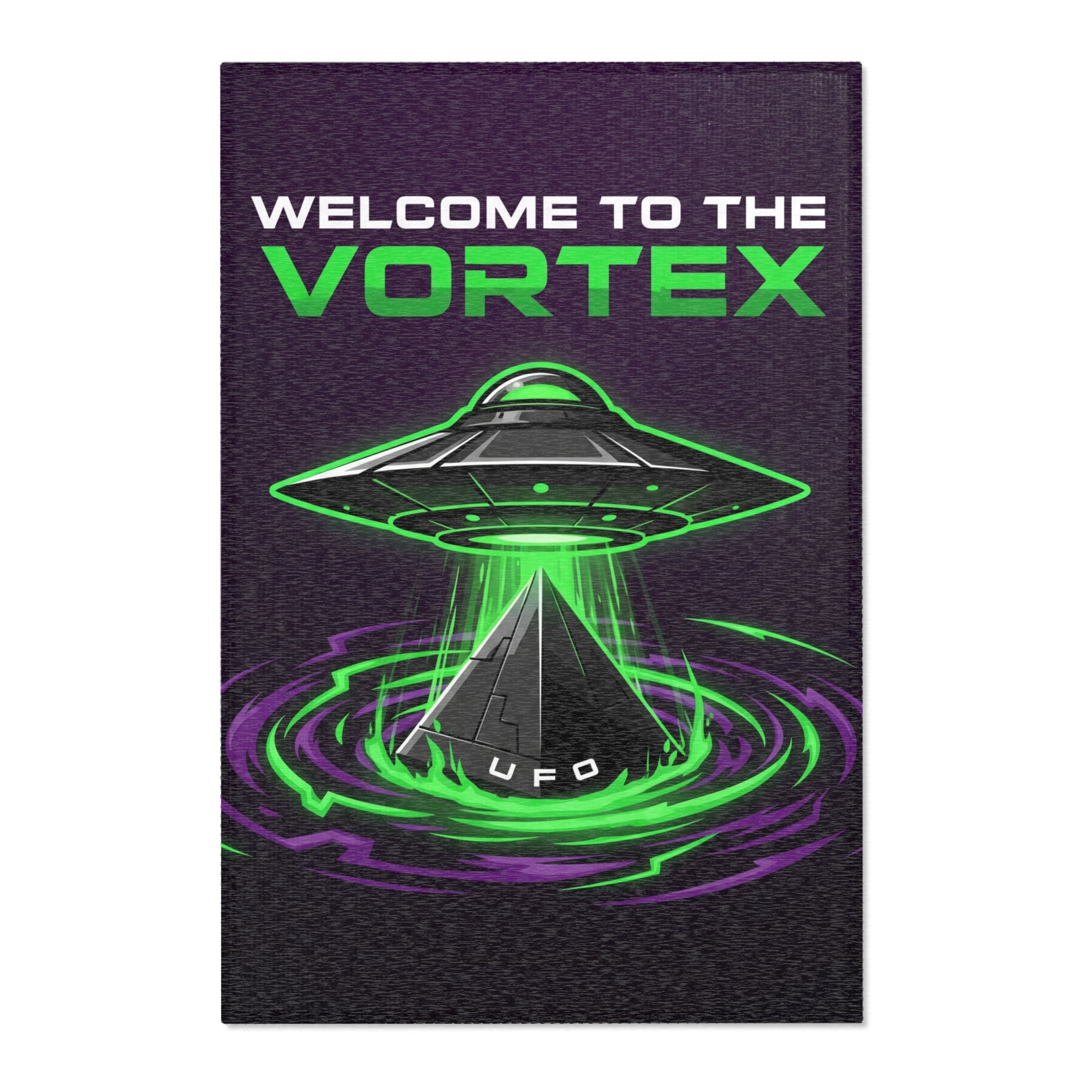 UFO Vortex Area Rug, Alien Decor, Home Flooring, Sci-Fi Themed Rug, Unique Gifts, Living Room Accent