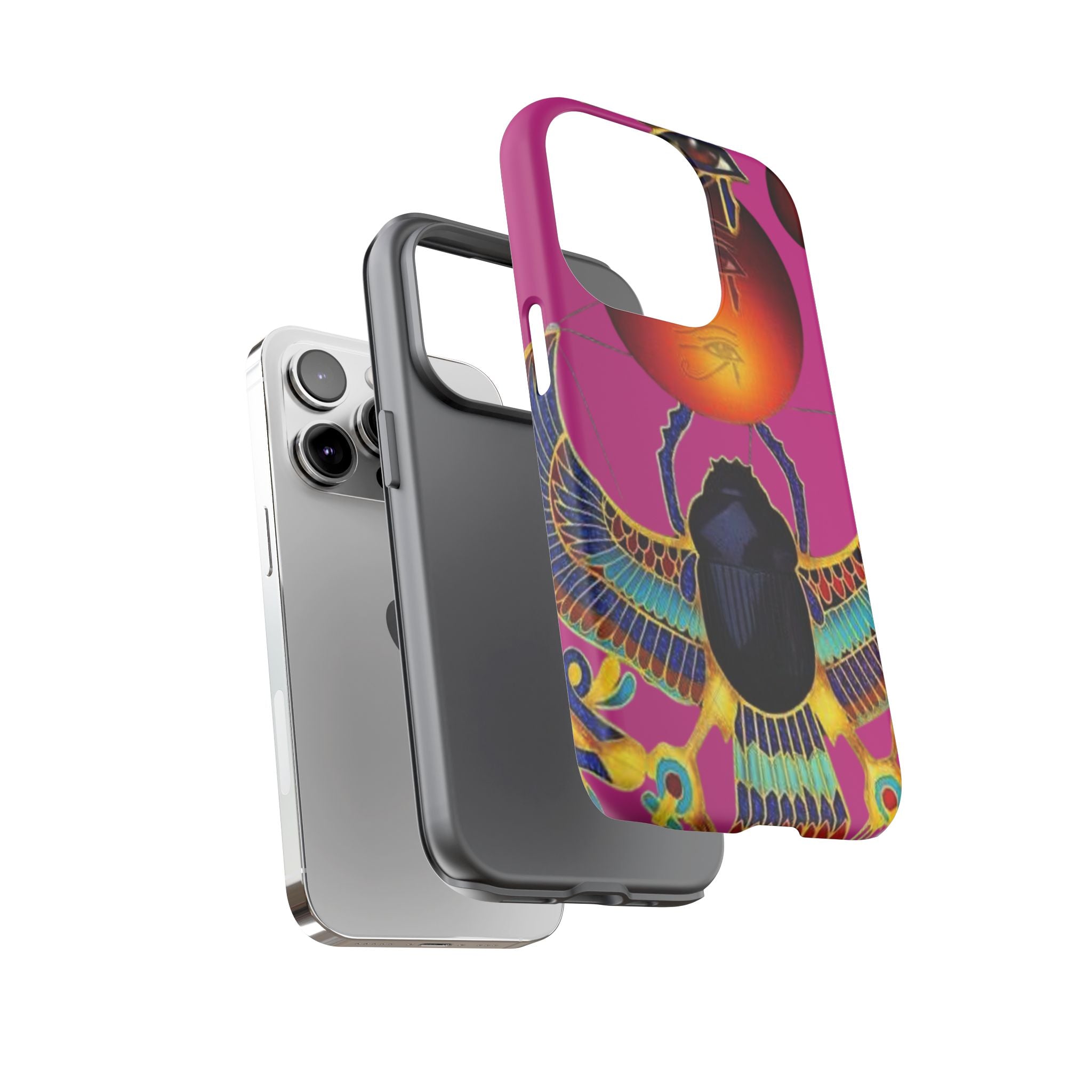 Vibrant Phone Case with Egyptian Inspired Design, Durable Phone Cover, Unique Gift for Her, Artful Accessory for Everyday Use