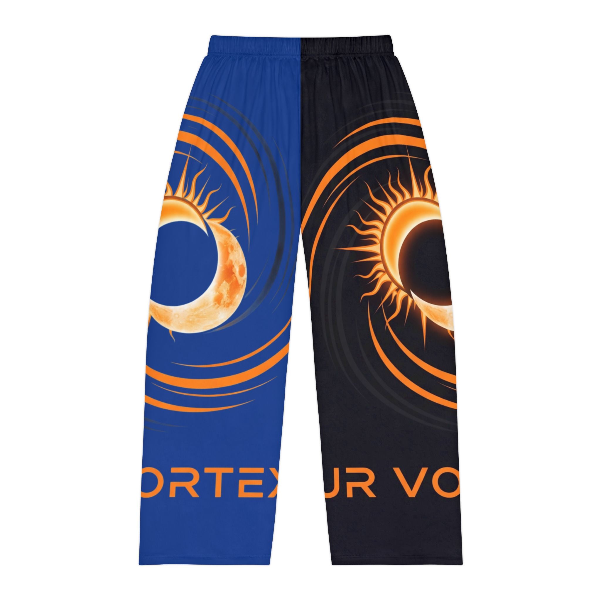 Vortex Sun and Moon Men's Pajama Pants, Cosmic Lounge Pants, Ideal for Relaxing, Gift for Him, Space-Themed Sleepwear, Chill Nightwear