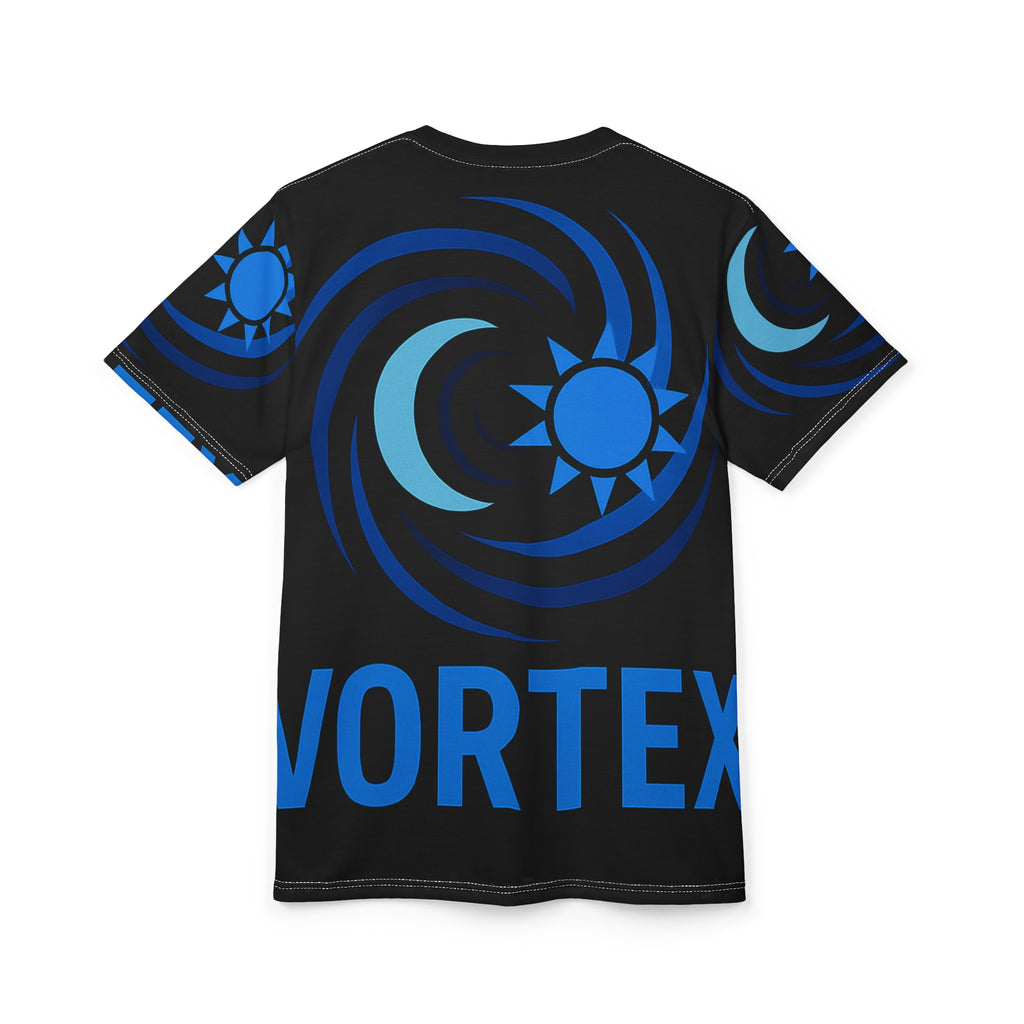 Vortex Unisex AOP Tee -🔖 Bold Graphic T-Shirt, Unique Summer Wear, Gift for Music Lovers, Festival Fashion, Casual Daily Tee