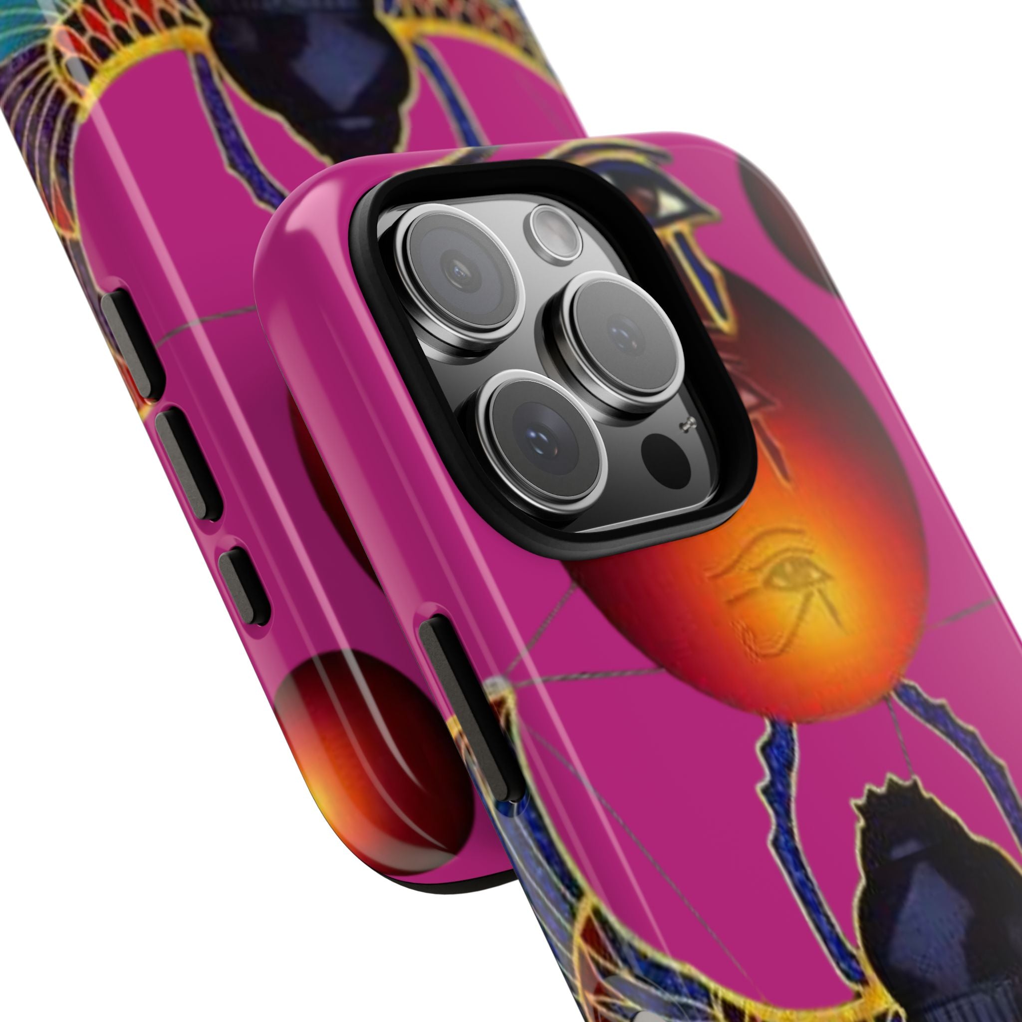 Vibrant Phone Case with Egyptian Inspired Design, Durable Phone Cover, Unique Gift for Her, Artful Accessory for Everyday Use