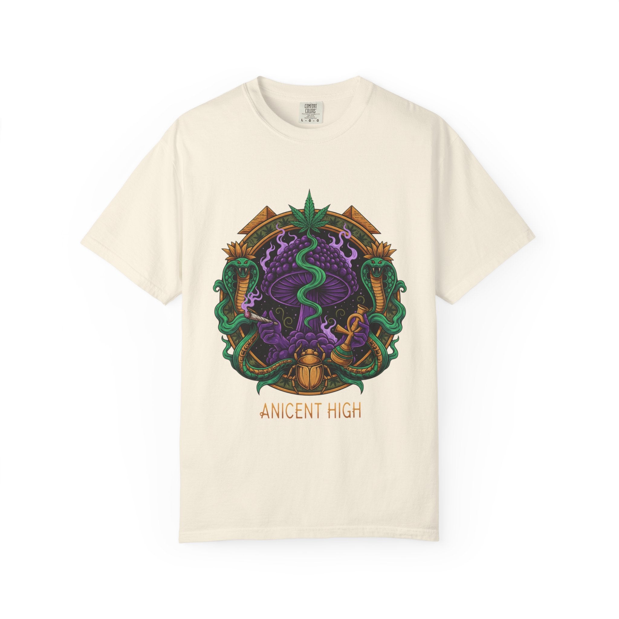 Ancient High T-Shirt — Mystical Snake & Egyptian Scarab Graphic Tee