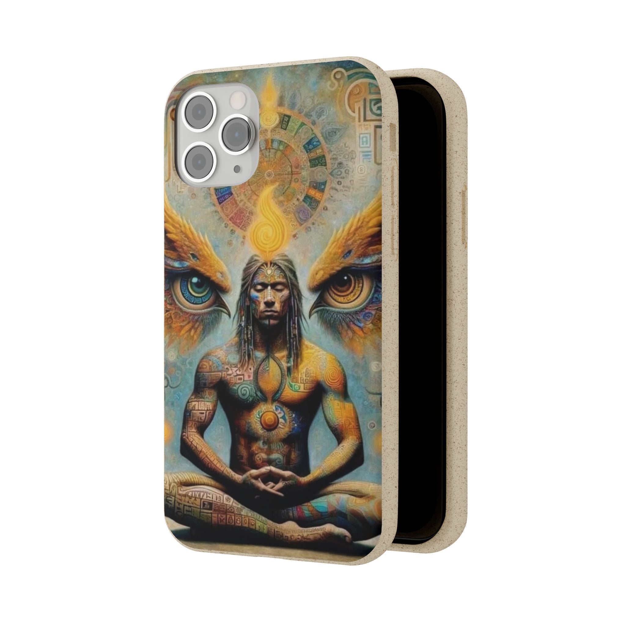 Eco-Friendly Biodegradable Phone Case with Spiritual Design
