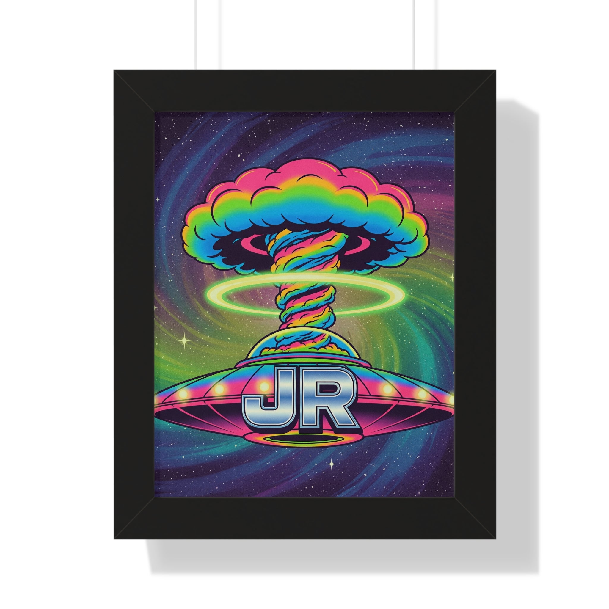 Vibrant Framed Vertical Poster - Retro Art for Home Décor, Gift for Friends, Wall Art, Colorful Art Print, Unique Room Accent