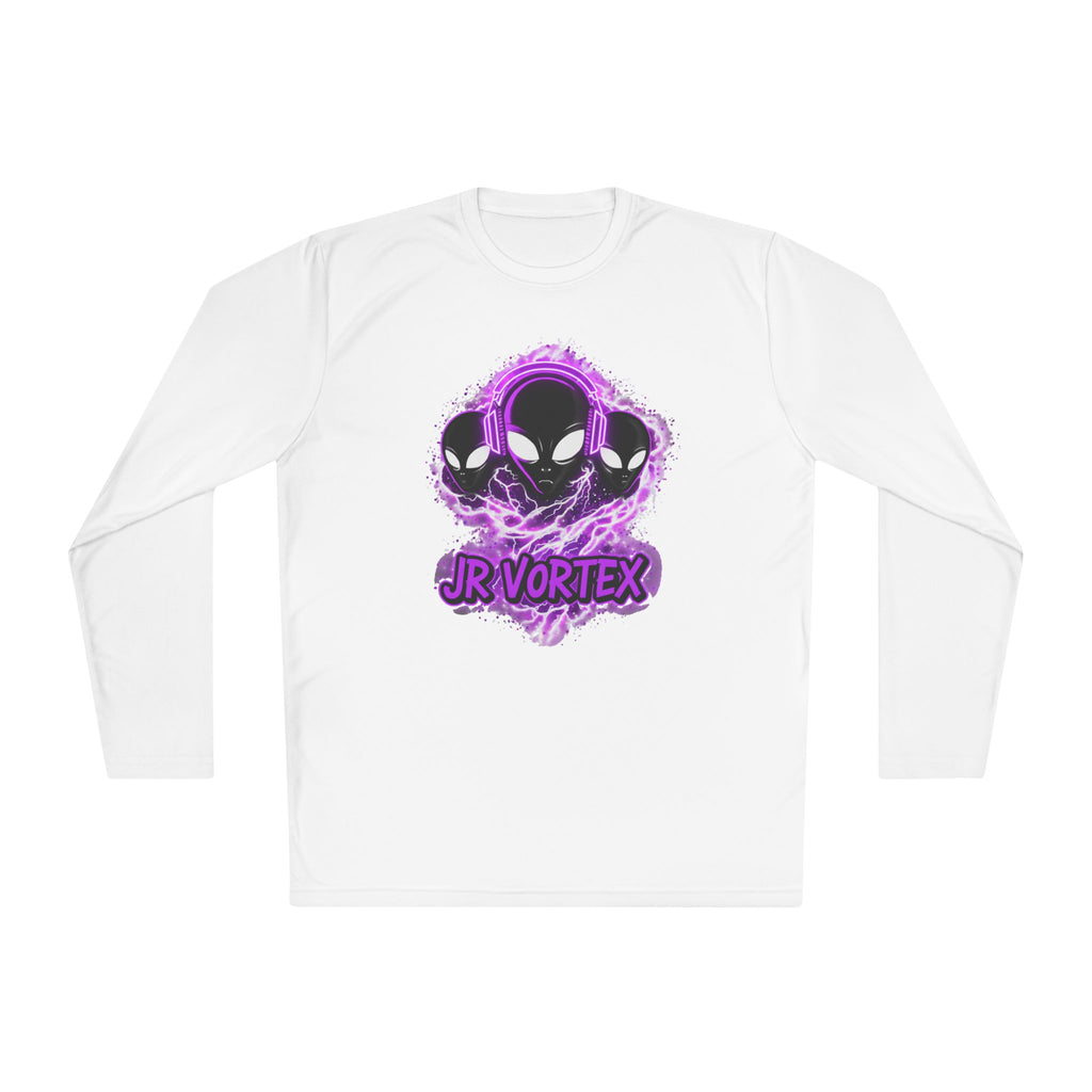 Alien Vortex Long Sleeve Tee — 'JR VORTEX' Graphic Sci‑Fi Shirt