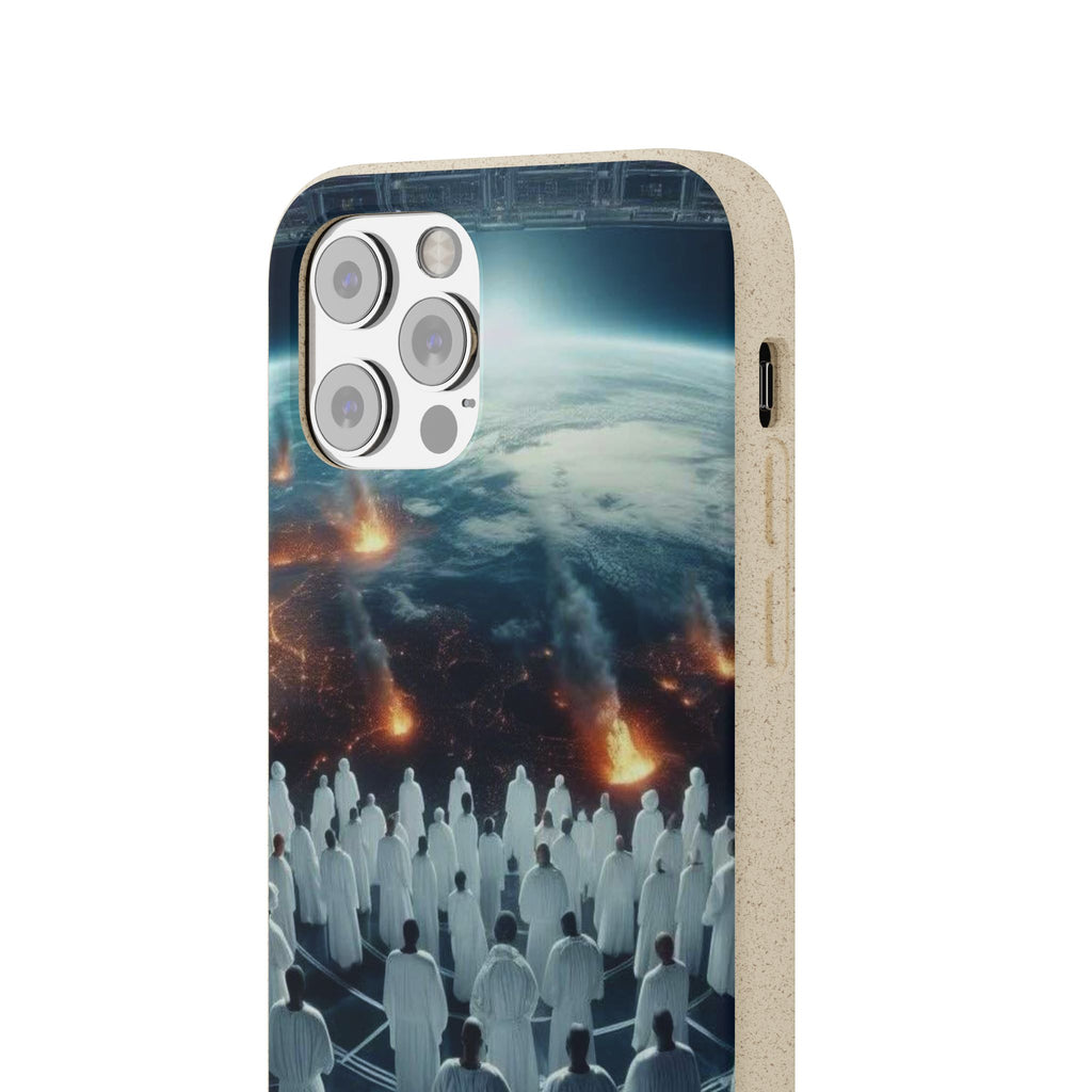 Galactic Gathering Biodegradable Phone Case - Eco-Friendly Cosmic Design