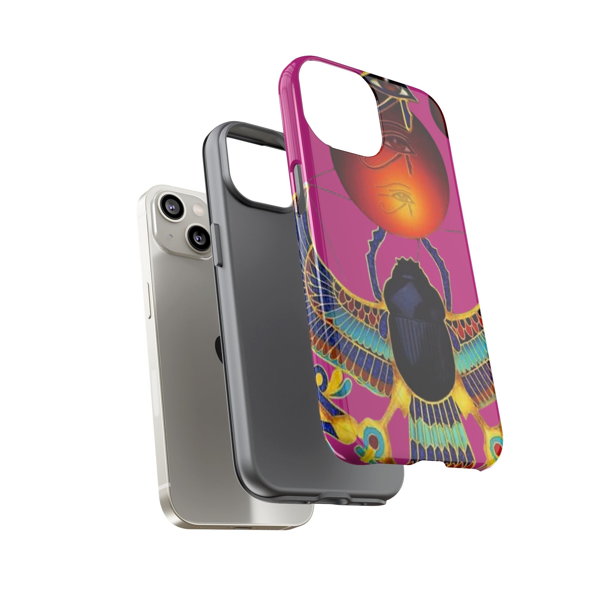 Vibrant Phone Case with Egyptian Inspired Design, Durable Phone Cover, Unique Gift for Her, Artful Accessory for Everyday Use