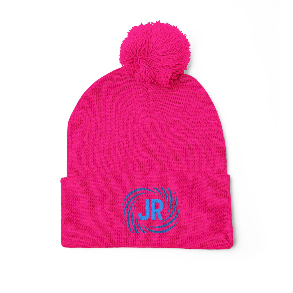 Pom-Pom Knit Cap (Embroidery)