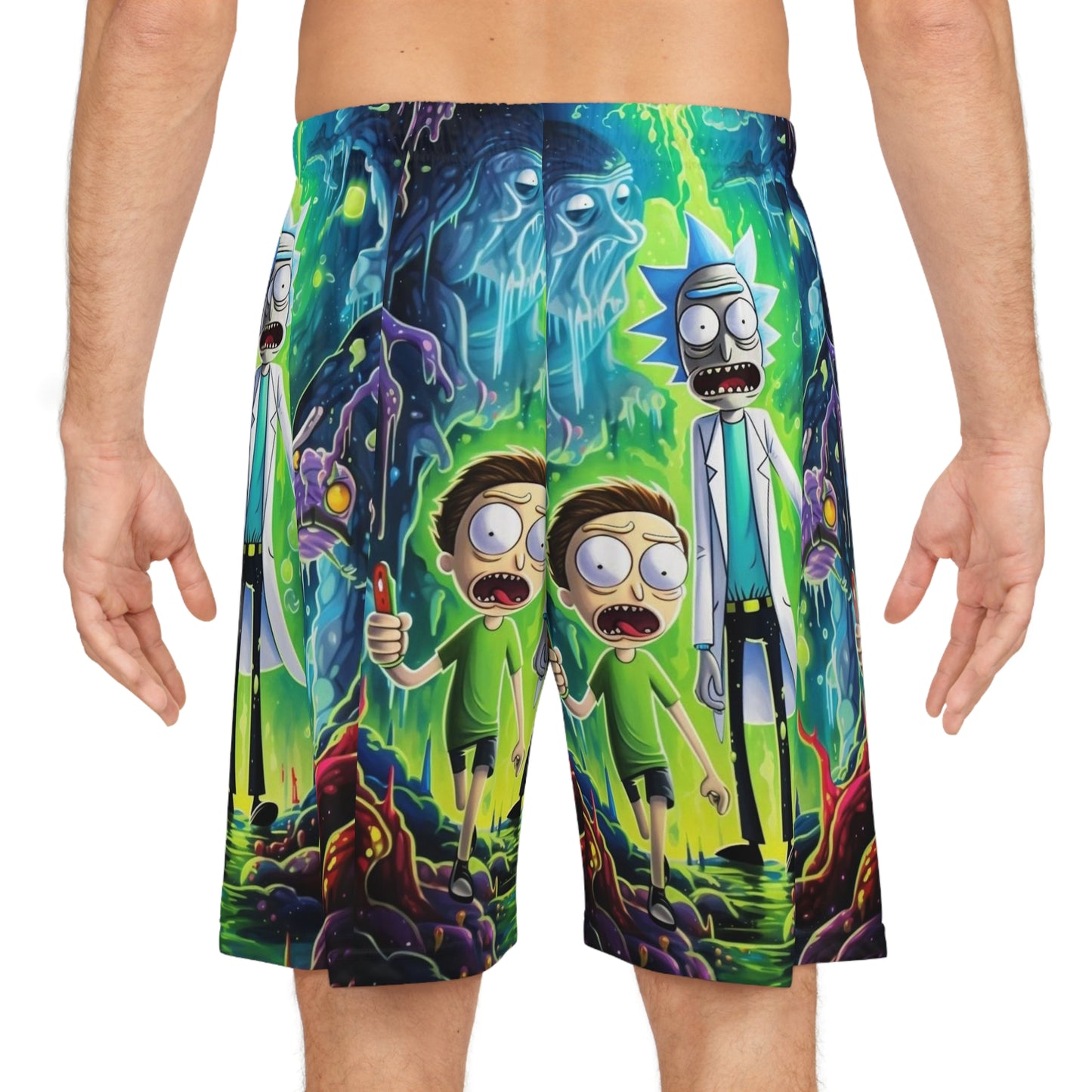 Vibrant Graphic Basketball Shorts, Funky Athletic Wear for Gamers, Summer Sports Apparel, Gift for Fans, Festival Outfits