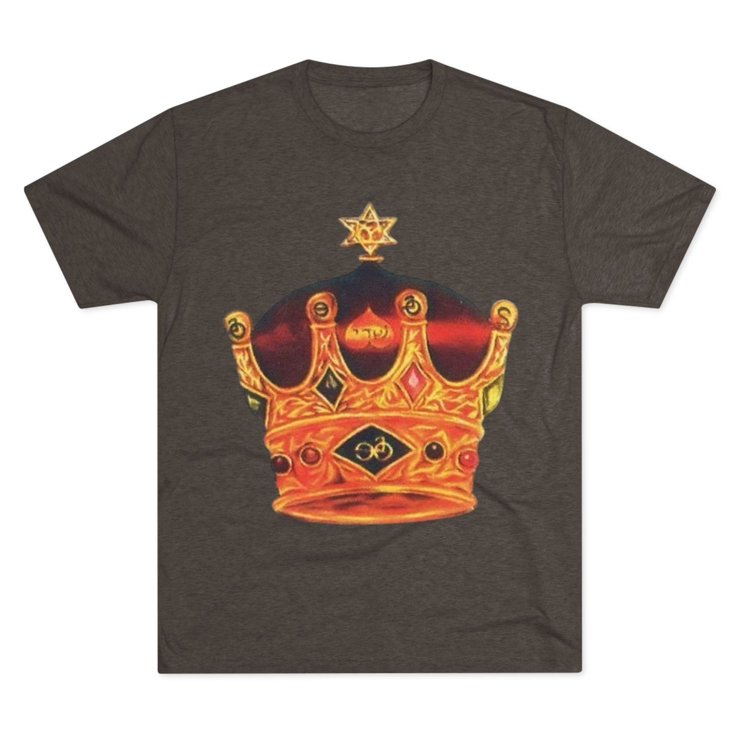 Crowned Glory Tee | Unisex Tri-Blend Crew Tee, King Shirt for Royalty, Everyday Casual Wear, Gift for Birthday, Unique Art Tee