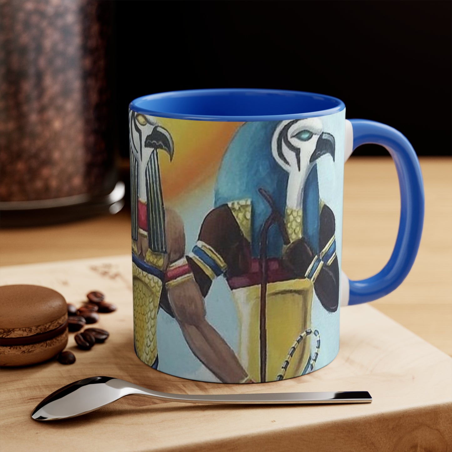 Egyptian coffee cup, Colorful Art Cup for Coffee or Tea, Unique Gift for Her, Home Decor, Ancient Egyptian Theme