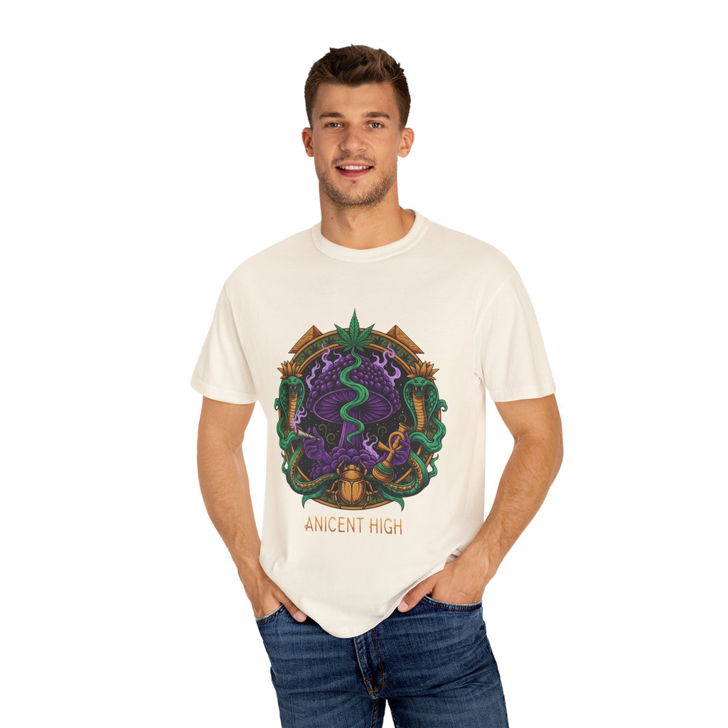 Ancient High T-Shirt — Mystical Snake & Egyptian Scarab Graphic Tee