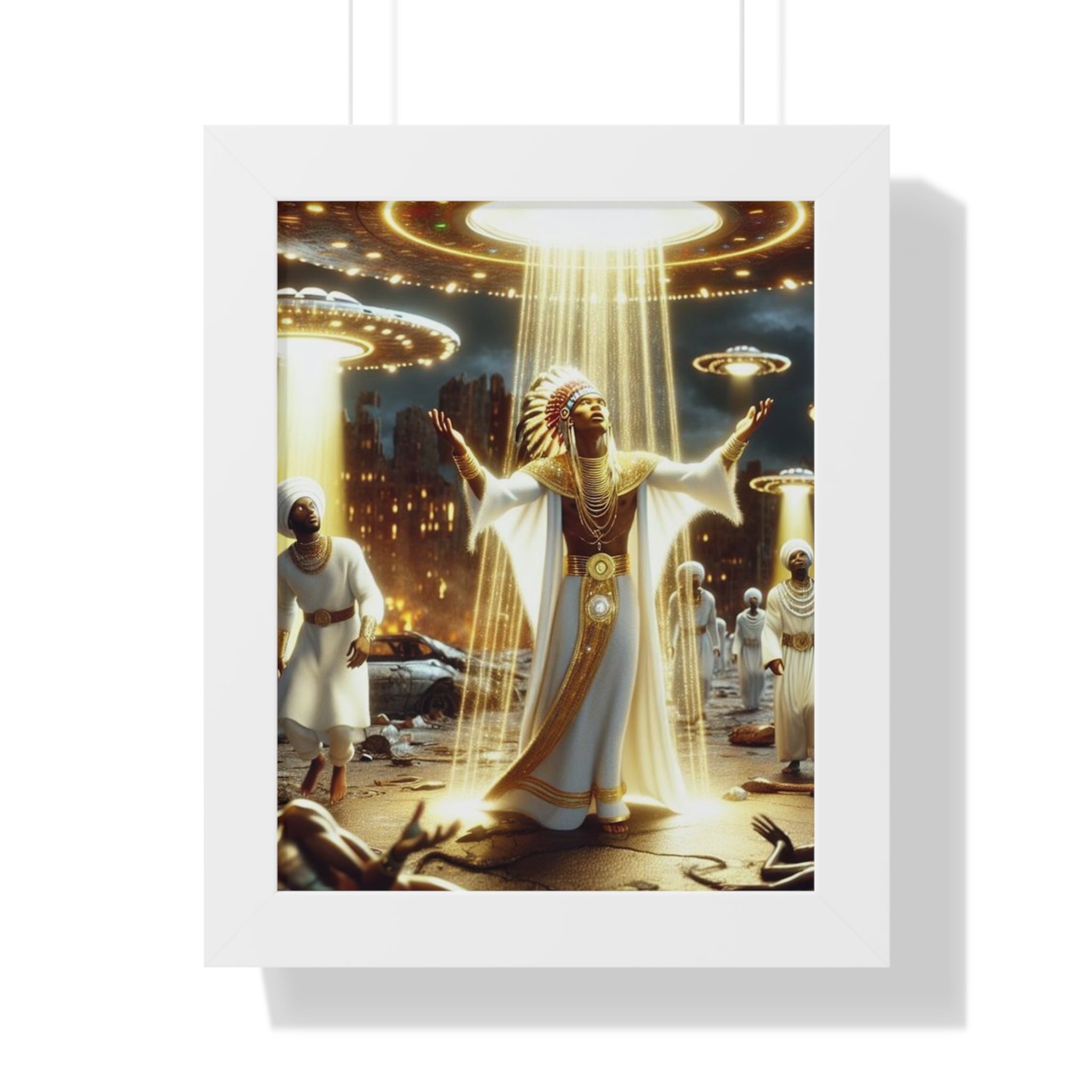 Framed Vertical Poster of Extraterrestrial Encounter, Sci-Fi Wall Art, Unique Home Decor, Gift for Alien Enthusiasts, Vintage Style [...]