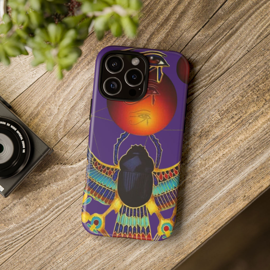 Colorful Phone Case with Egyptian-Inspired Design, Tough Cases for Gift, Phone Protection, Unique Accessories, Festival Style, Phone Cover