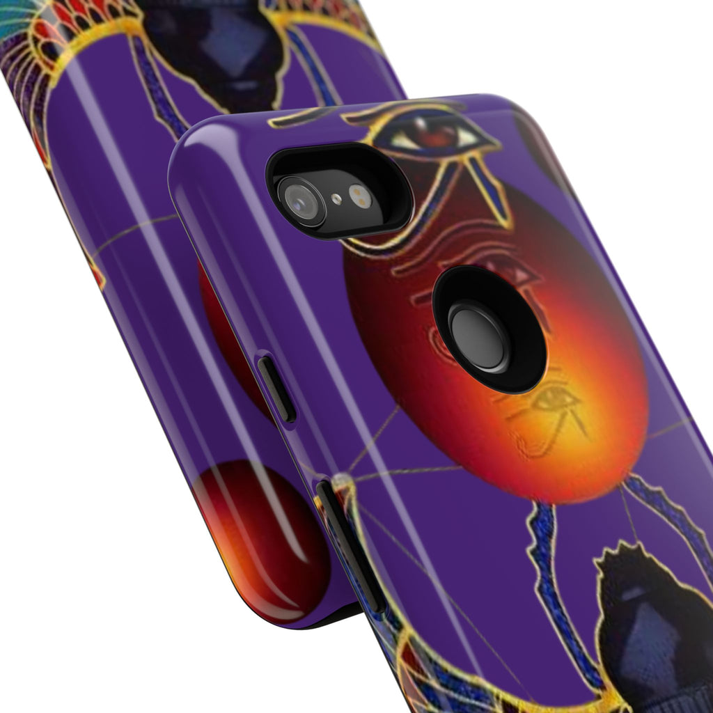 Colorful Phone Case with Egyptian-Inspired Design, Tough Cases for Gift, Phone Protection, Unique Accessories, Festival Style, Phone Cover