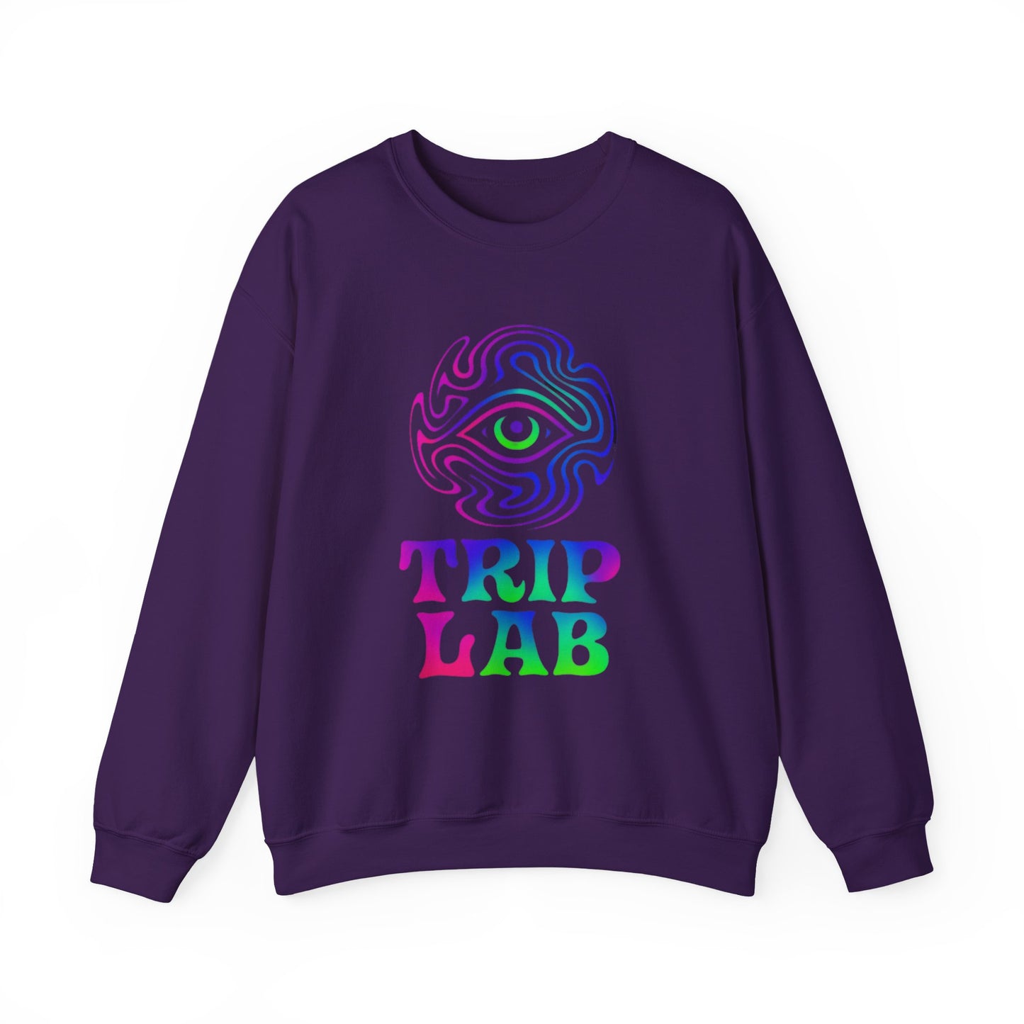 Psychedelic Trip Lab Sweatshirt, Unisex Crewneck, Cozy Gift for Festival Lovers, Casual Wear, Street Style