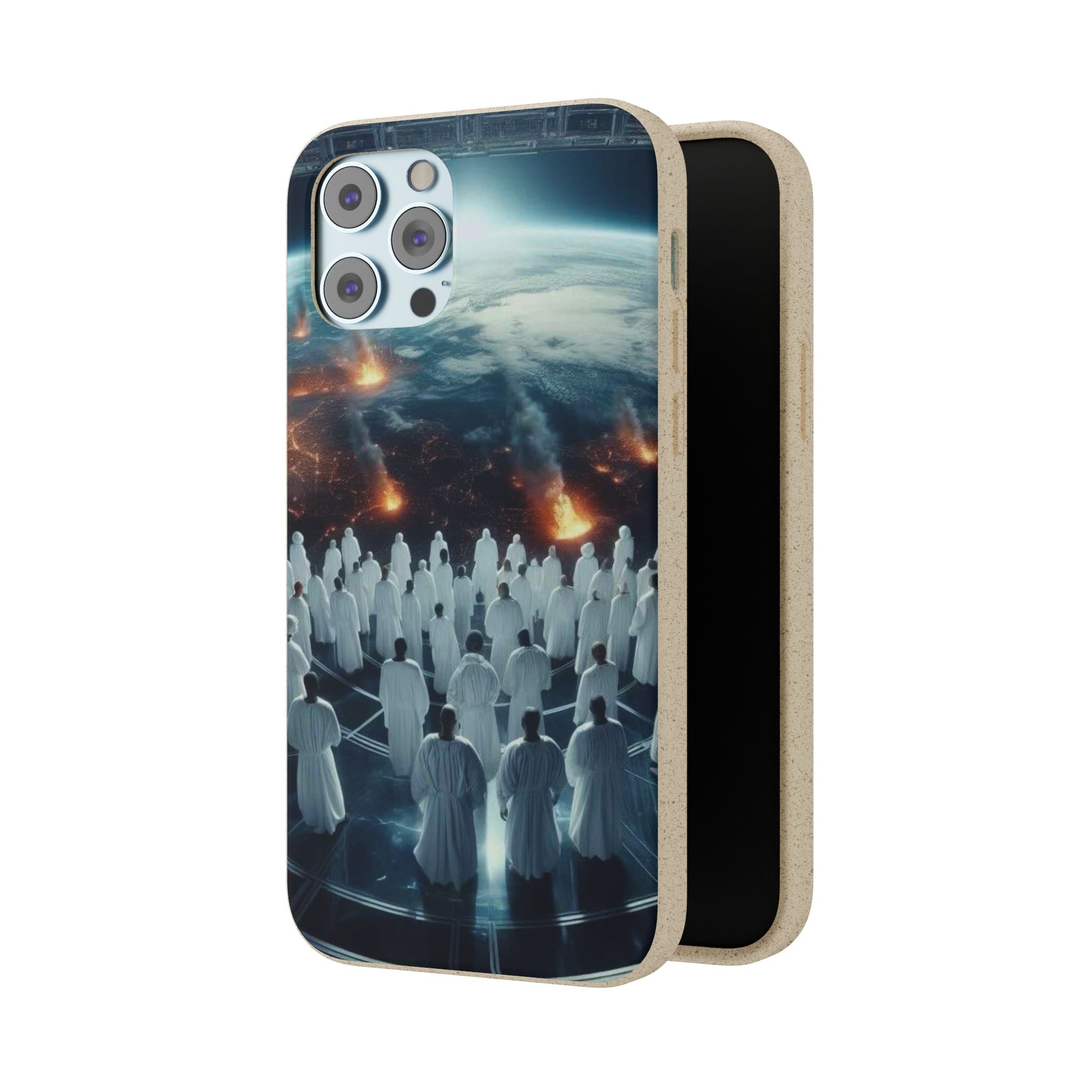 Galactic Gathering Biodegradable Phone Case - Eco-Friendly Cosmic Design