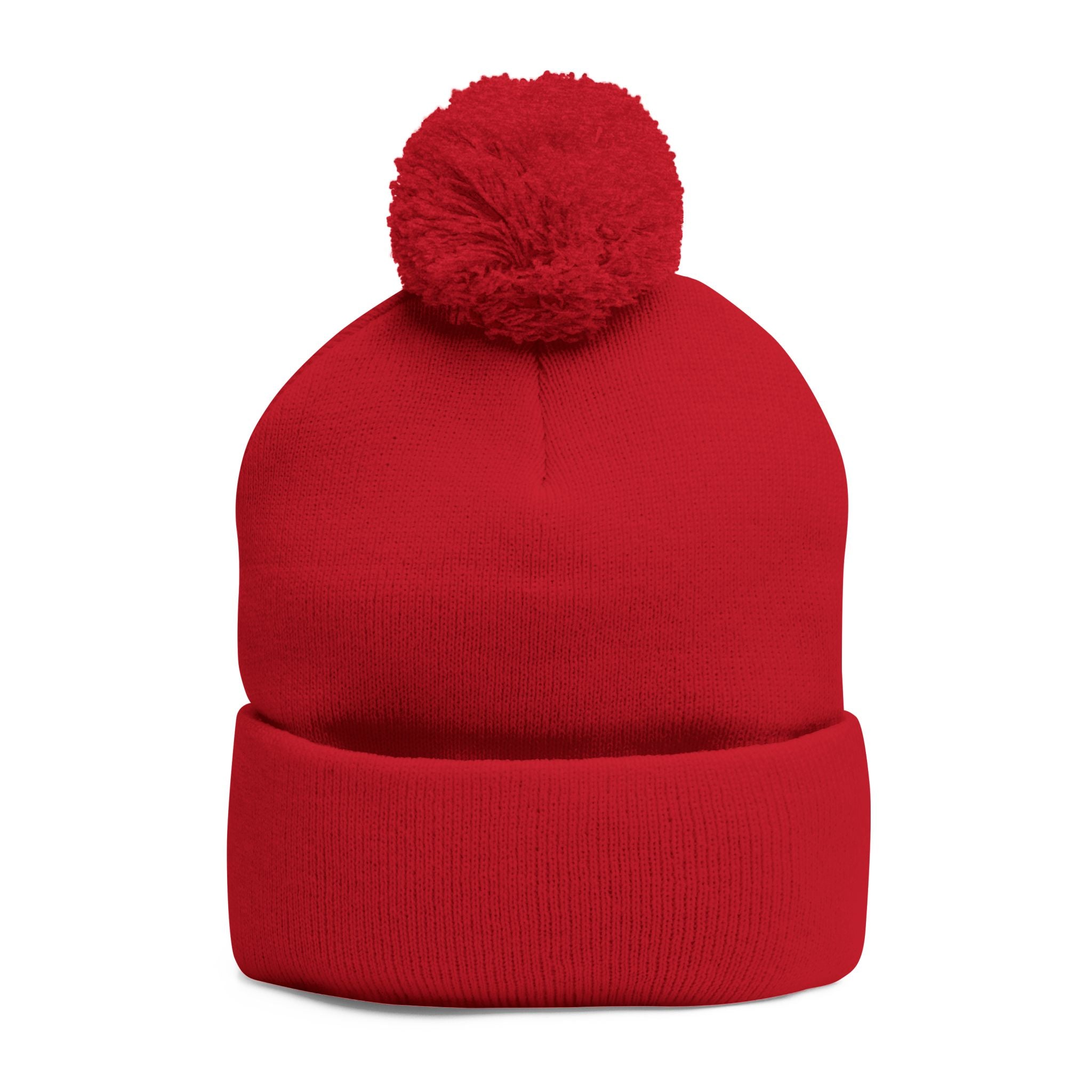 Pom-Pom Knit Cap (Embroidery)