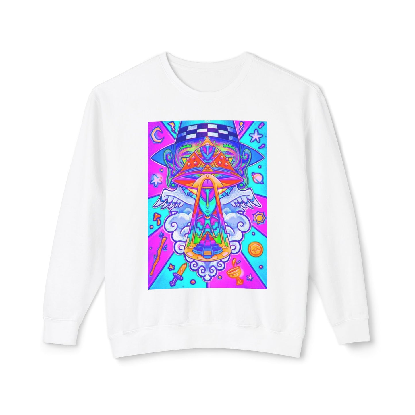 Psychedelic Art Crewneck Sweatshirt, Colorful Art Pullover, Unique Graphic Sweatshirt, Perfect Gift for Artists, Cozy Casual Wear