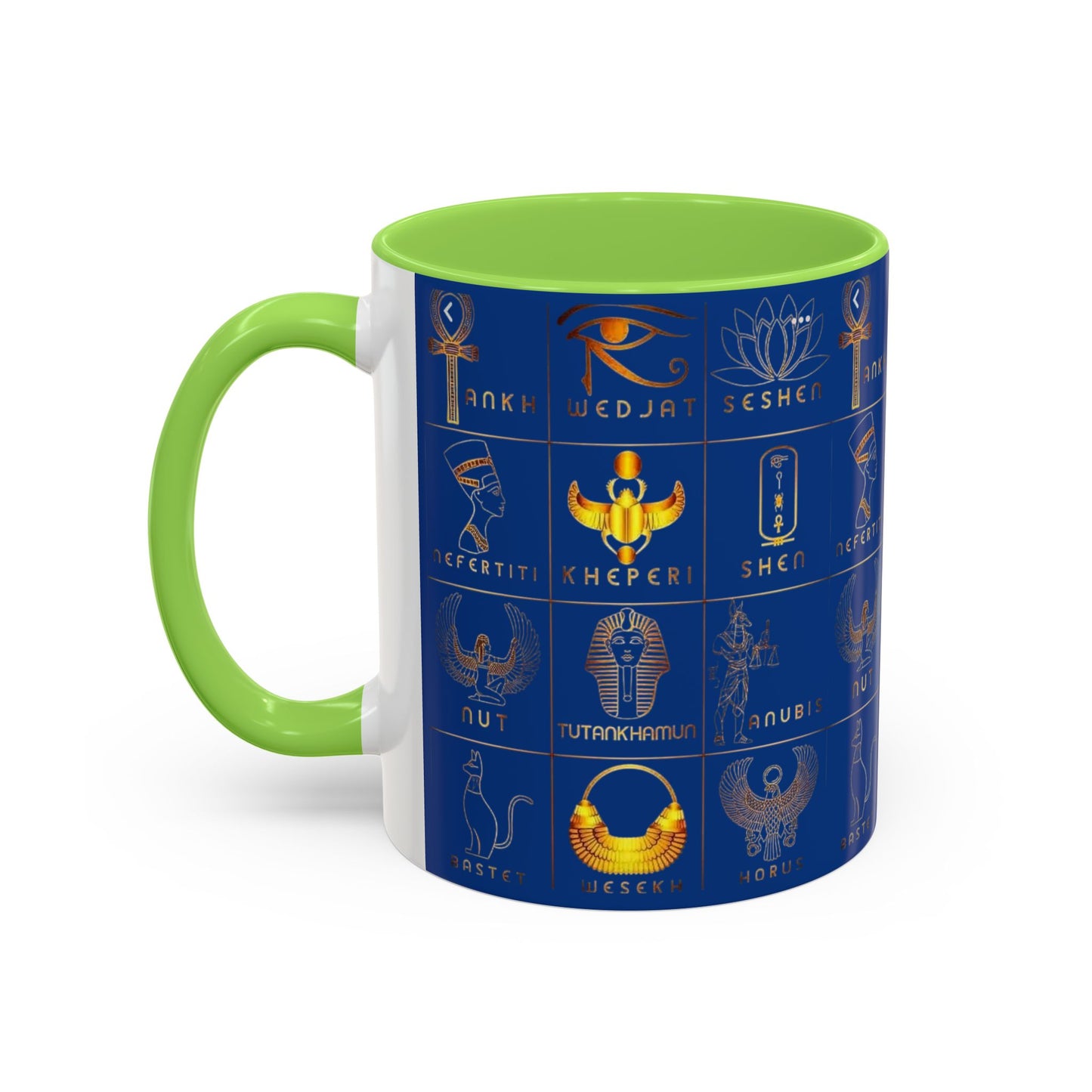 Egyptian Themed Mug, Colorful Coffee Cup, Unique Gift for Her, Art Print Mug, Home Decor, Office Tumbler, Coffee Lover Gift