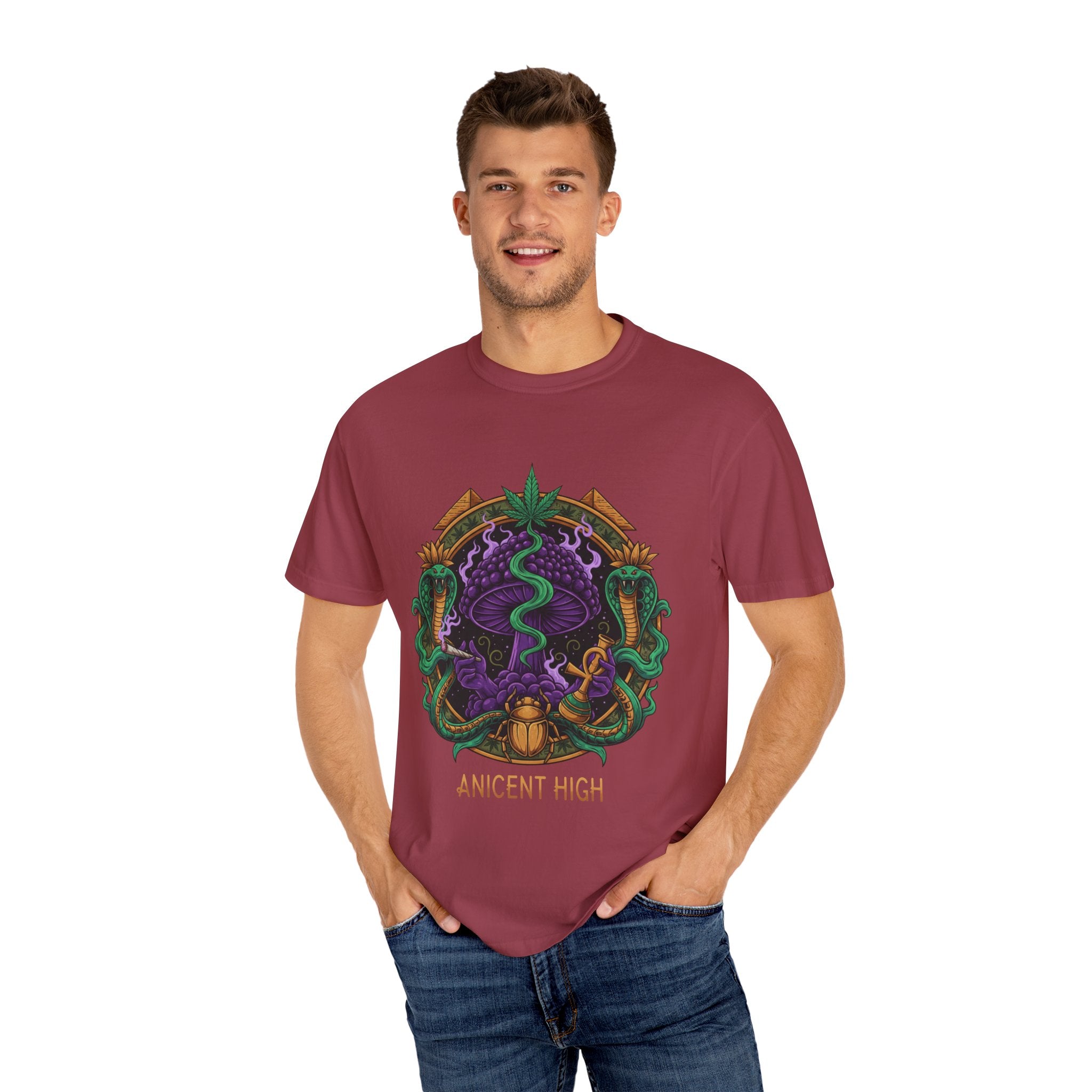 Ancient High T-Shirt — Mystical Snake & Egyptian Scarab Graphic Tee