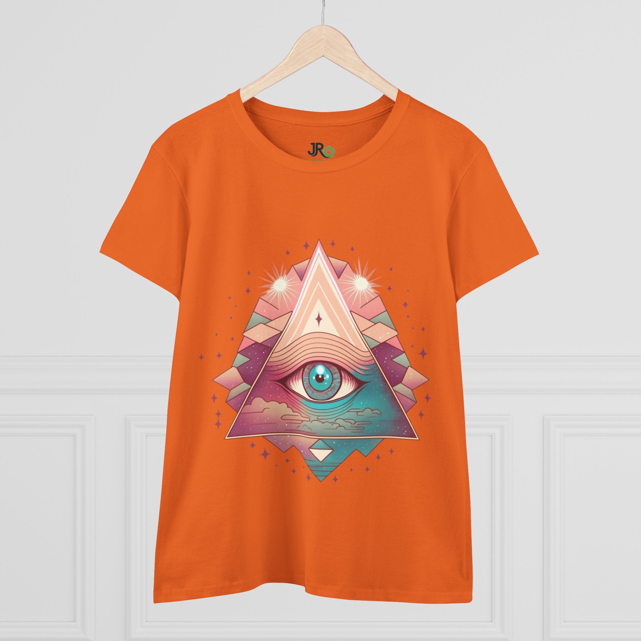 Mystical Eye Graphic Tee, Boho T-Shirt for Women, Casual Summer Shirt, Symbolic Gift, Unique Festival Wear, Psychedelic Apparel