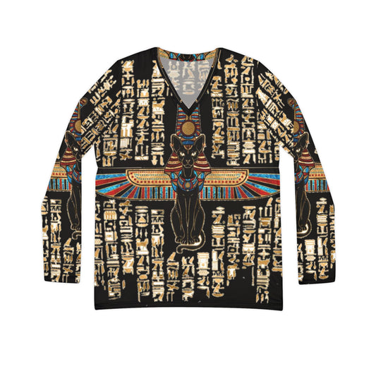 Women's Long Sleeve V-neck Shirt (AOP)