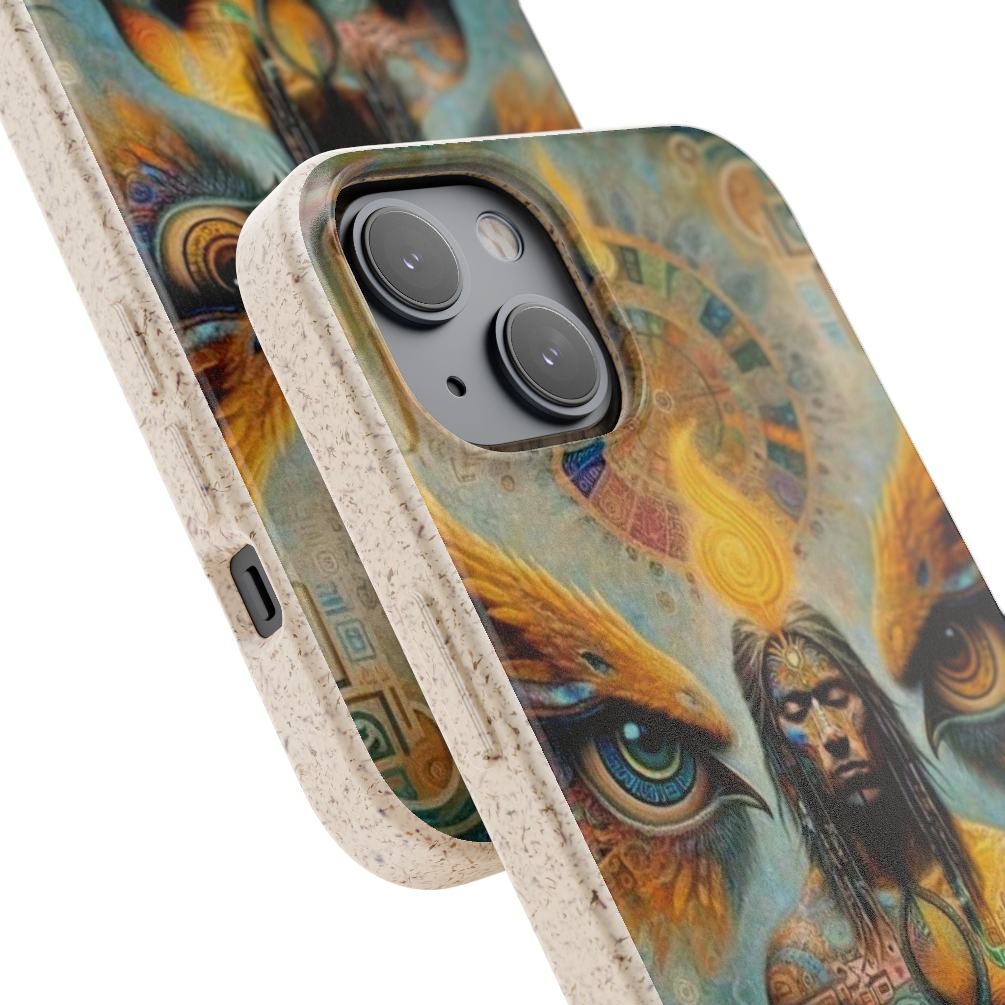 Eco-Friendly Biodegradable Phone Case with Spiritual Design