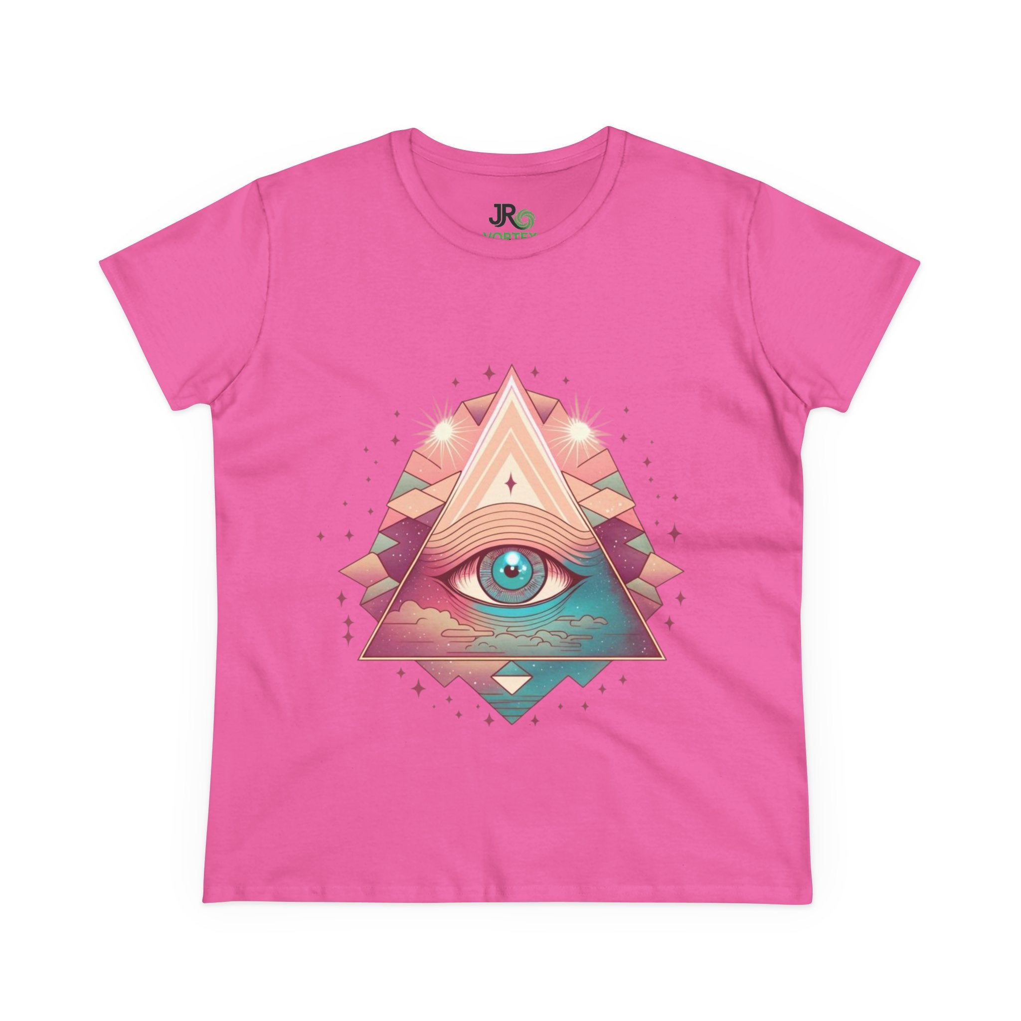 Mystical Eye Graphic Tee, Boho T-Shirt for Women, Casual Summer Shirt, Symbolic Gift, Unique Festival Wear, Psychedelic Apparel