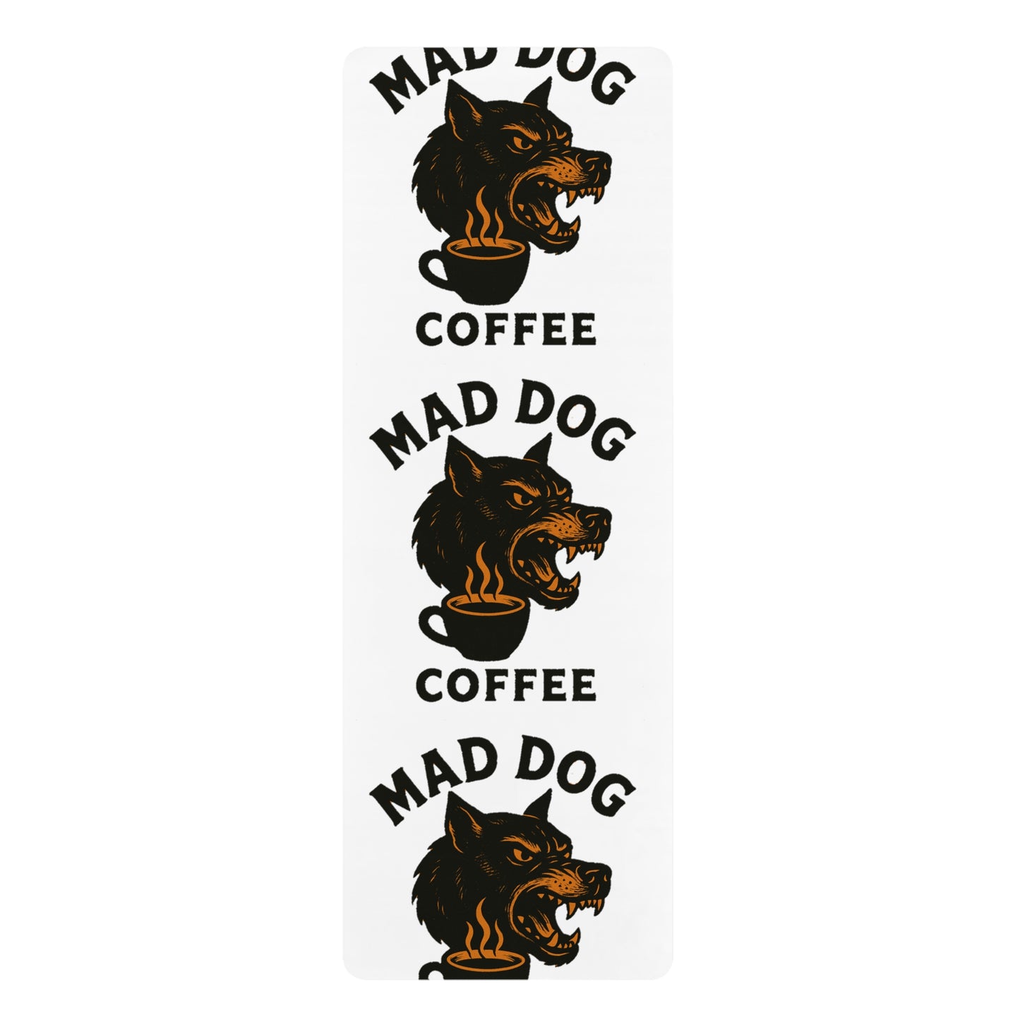 Mad Dog Coffee Rubber Yoga Mat, Fitness Mat for Home Gym, Gift for Yoga Lovers, Workout Gear, Black Yoga Mat