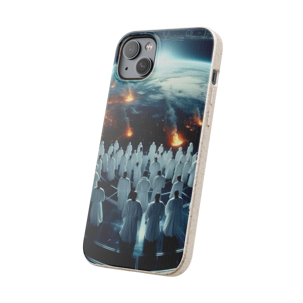 Galactic Gathering Biodegradable Phone Case - Eco-Friendly Cosmic Design