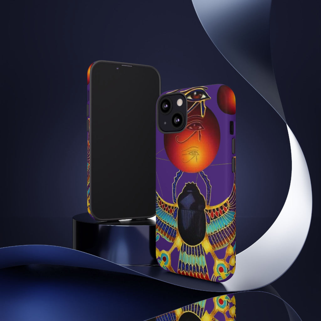 Colorful Phone Case with Egyptian-Inspired Design, Tough Cases for Gift, Phone Protection, Unique Accessories, Festival Style, Phone Cover