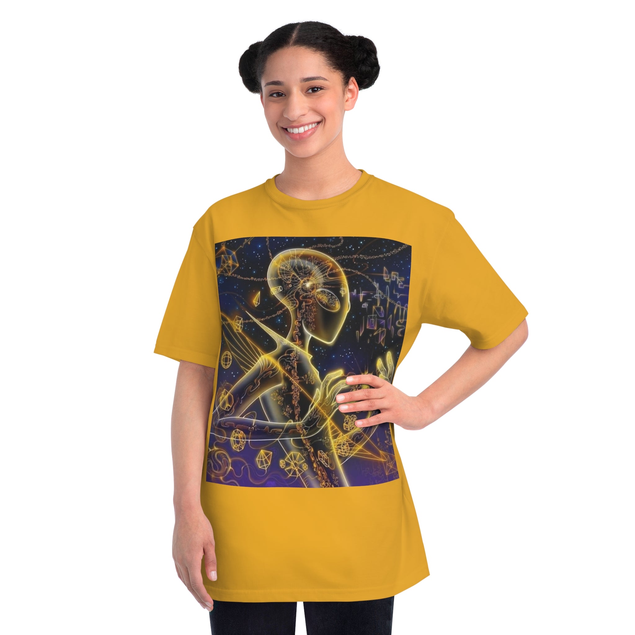 Cosmic Vibes T-Shirt - Alien👽🛸🔖 Design, Unisex Tee, Music Festival Shirt, Gifts for Space Lovers, Casual Wear, Unique Art T-Shirt
