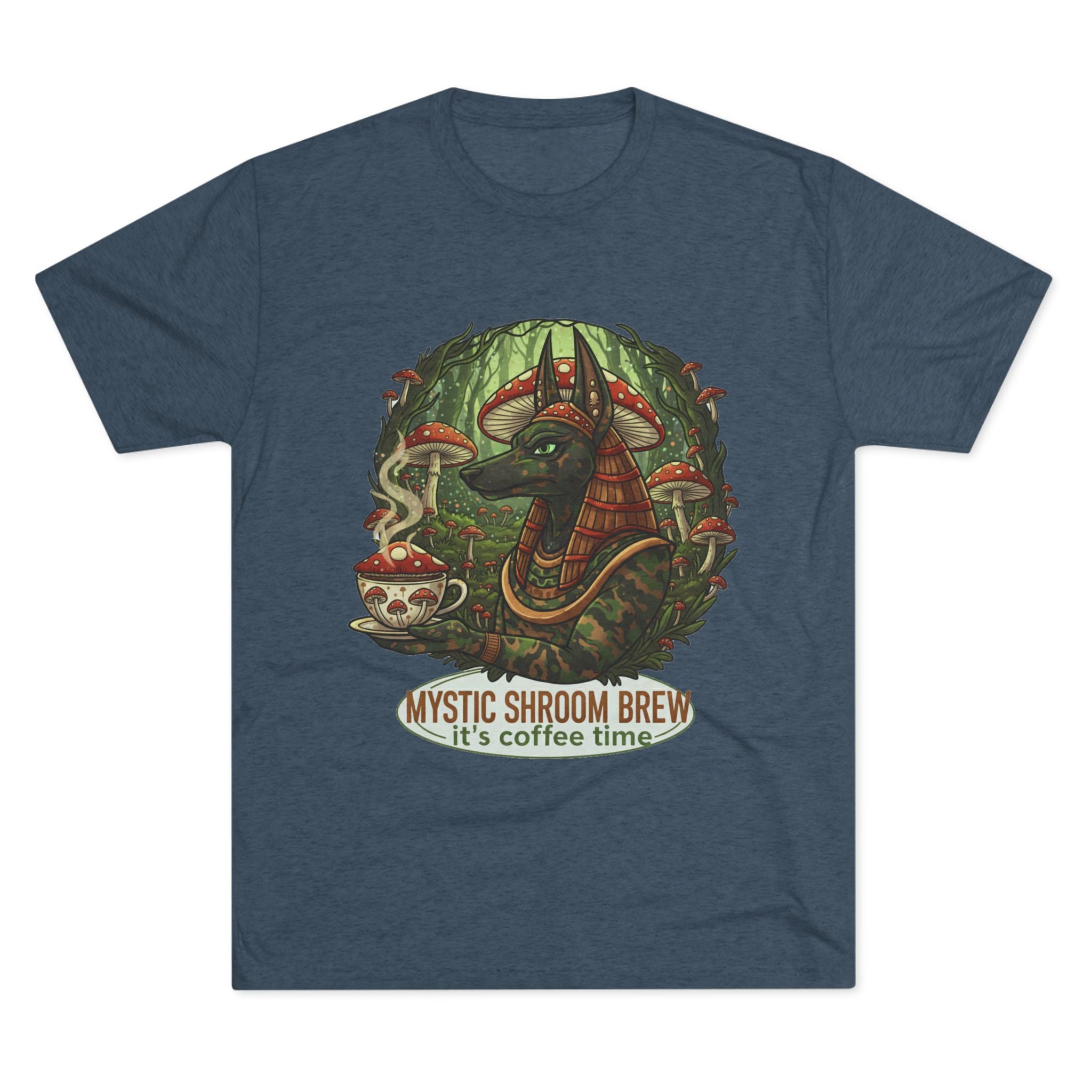 Mystic Shroom Brew Tee, Coffee Lover Shirt, Unisex Graphic Tee, Casual Wear, Nature Inspired Apparel, Unique Gift for Him or Her