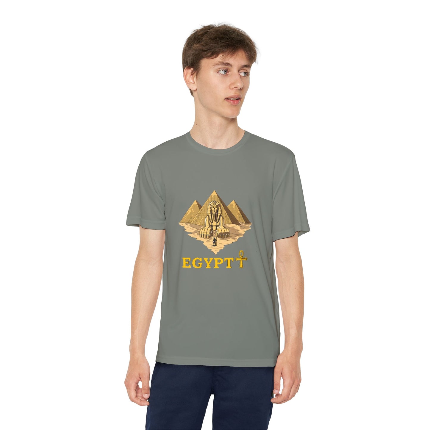 Egyptian Pyramid Youth Tee, Cool Shirt for Kids, Vintage Style Cotton Top, Gift for Birthdays, Travel Enthusiasts, Summer Wear