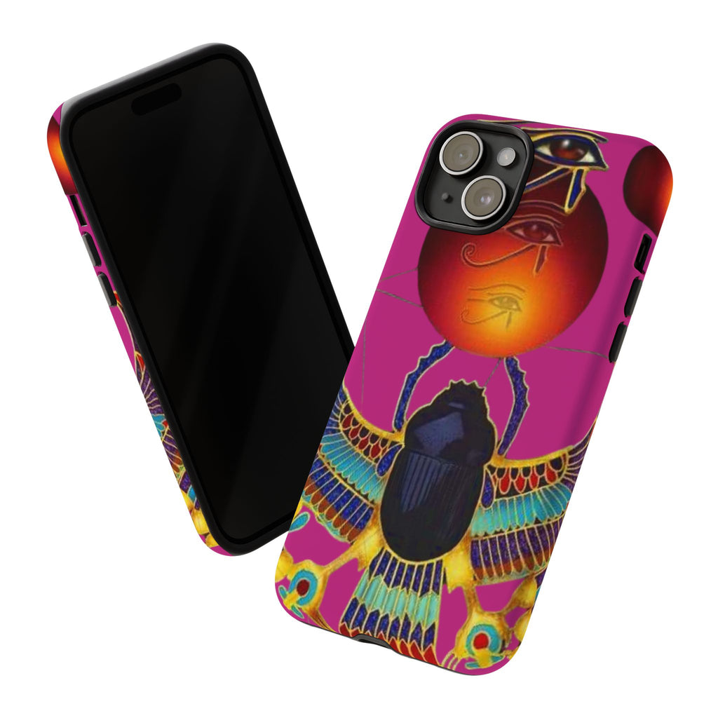 Vibrant Phone Case with Egyptian Inspired Design, Durable Phone Cover, Unique Gift for Her, Artful Accessory for Everyday Use