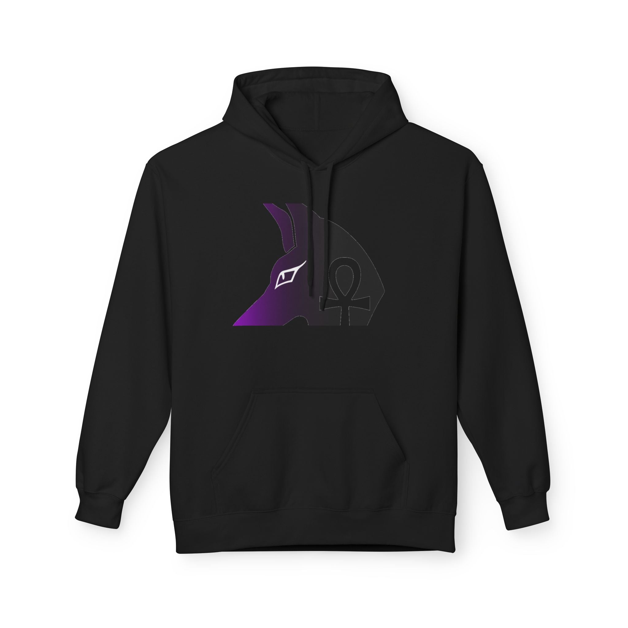 Ankh Symbol Fleece Hoodie | Unisex Cozy Wear for Spiritual Souls, Perfect Gift for Festivals, Meditation, and Everyday Comfort