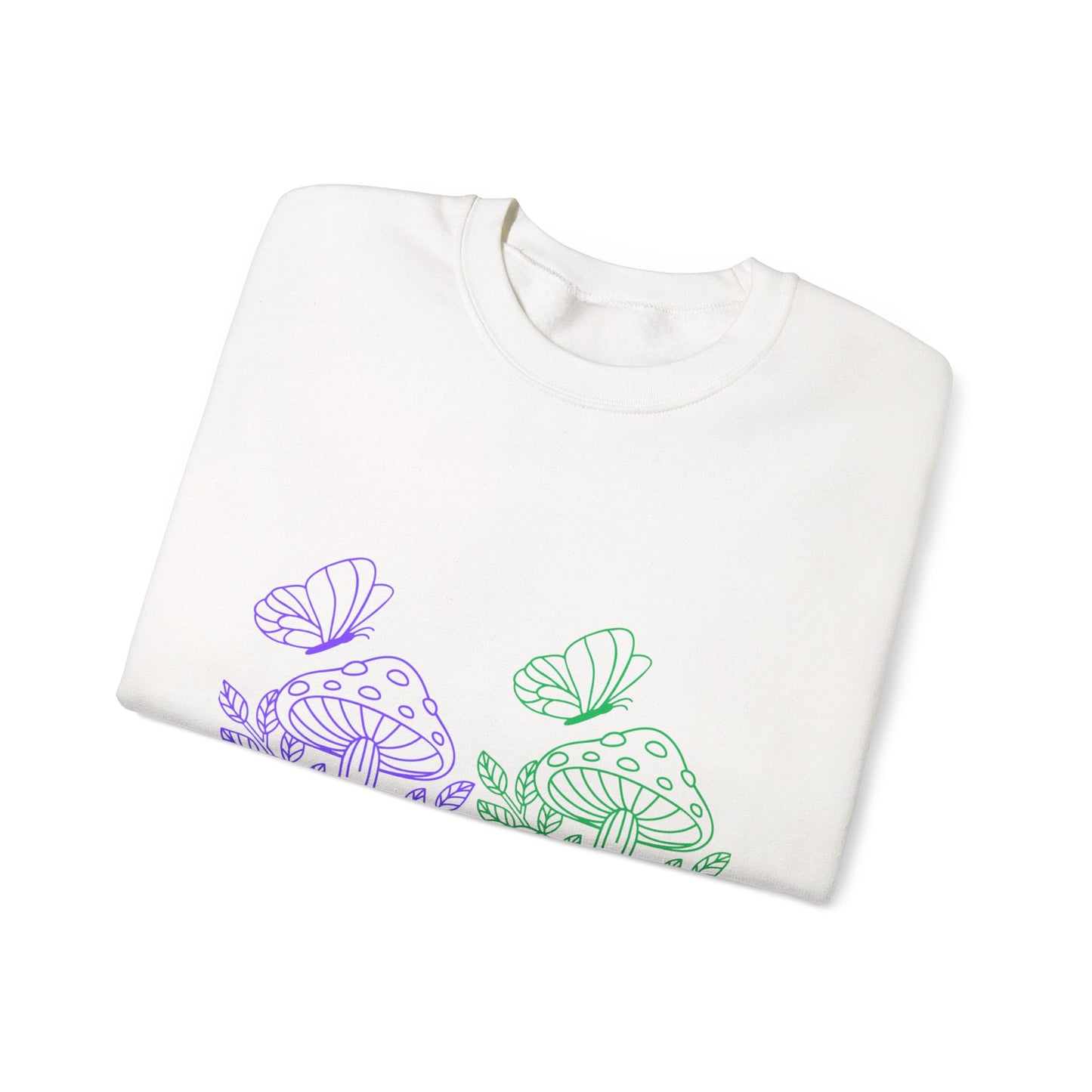 Whimsical Mushroom Crewneck Sweatshirt, Cozy Unisex Sweater, Nature-Inspired Apparel, Perfect for Gifts, Spring Style, Casual Comfort