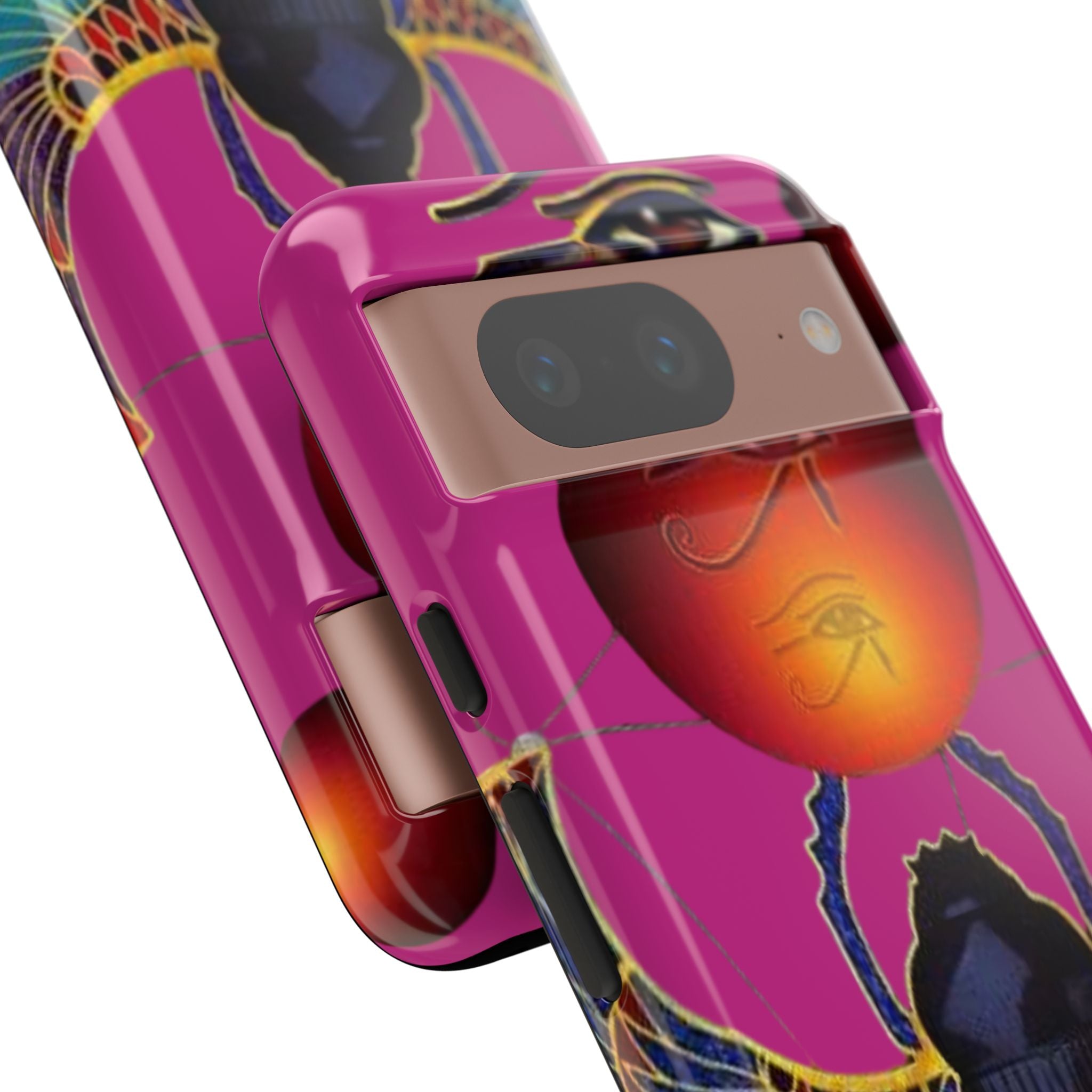 Vibrant Phone Case with Egyptian Inspired Design, Durable Phone Cover, Unique Gift for Her, Artful Accessory for Everyday Use